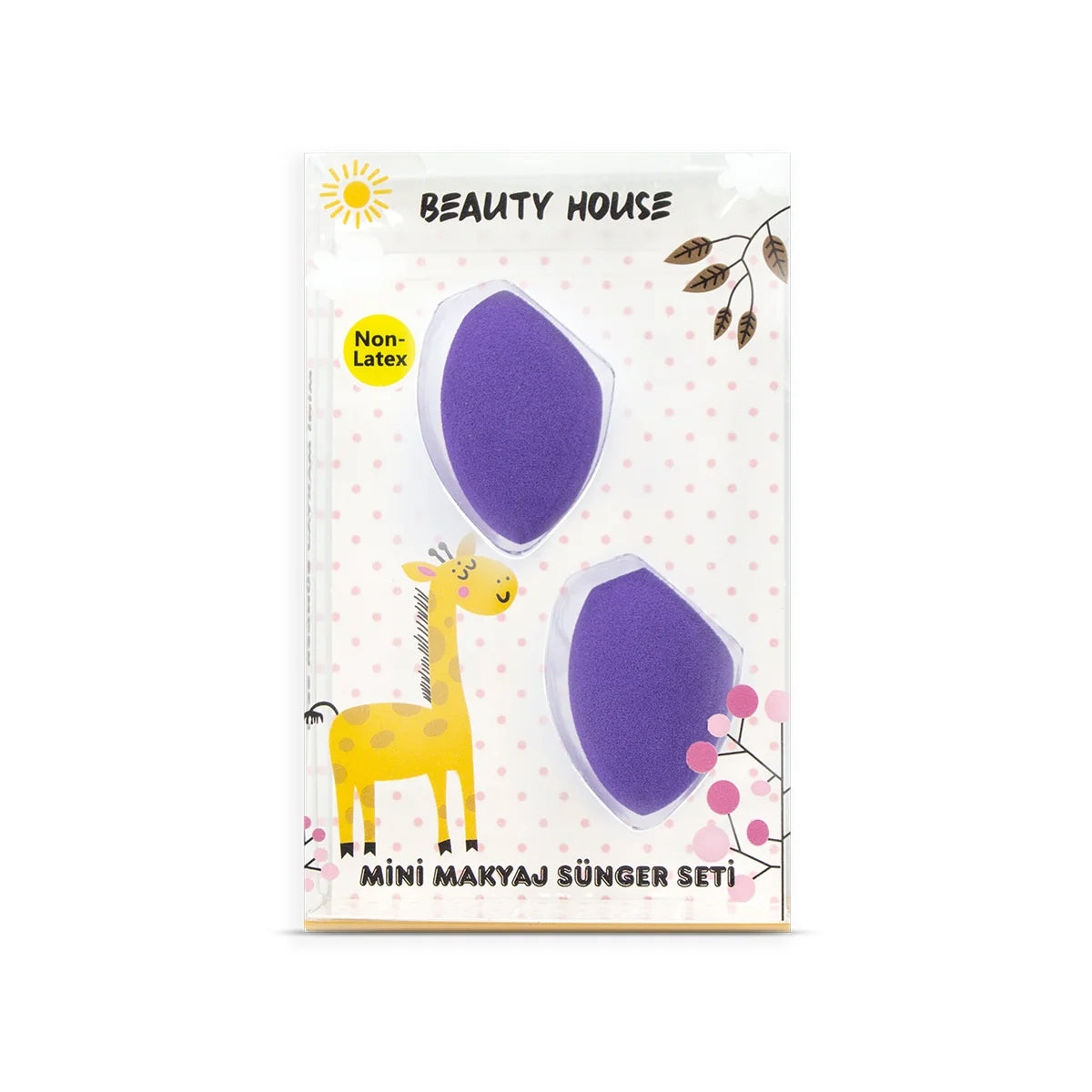 BEAUTY HOUSE Mini Makyaj Sünger Seti-Mor