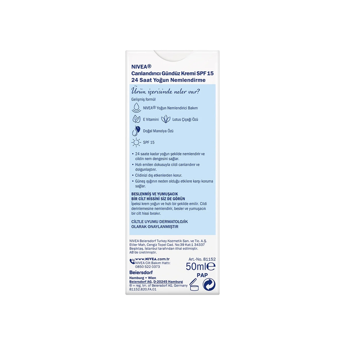 Gündüz Kremi Normal Ciltler SPF15 50 ml