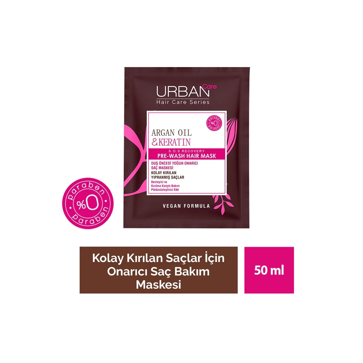 Saç Maskesi Argan Oil and Keratin 50 ml