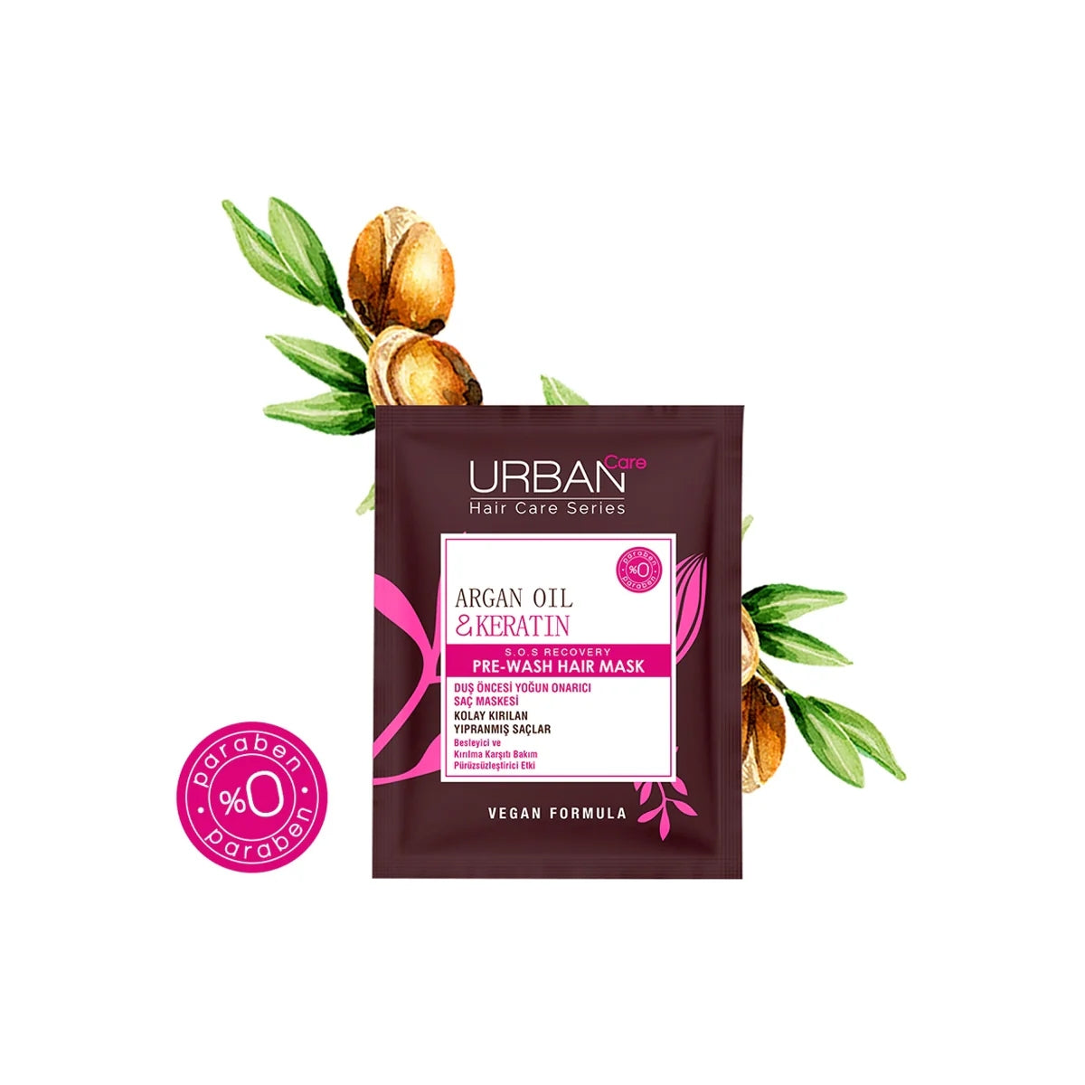 Saç Maskesi Argan Oil and Keratin 50 ml
