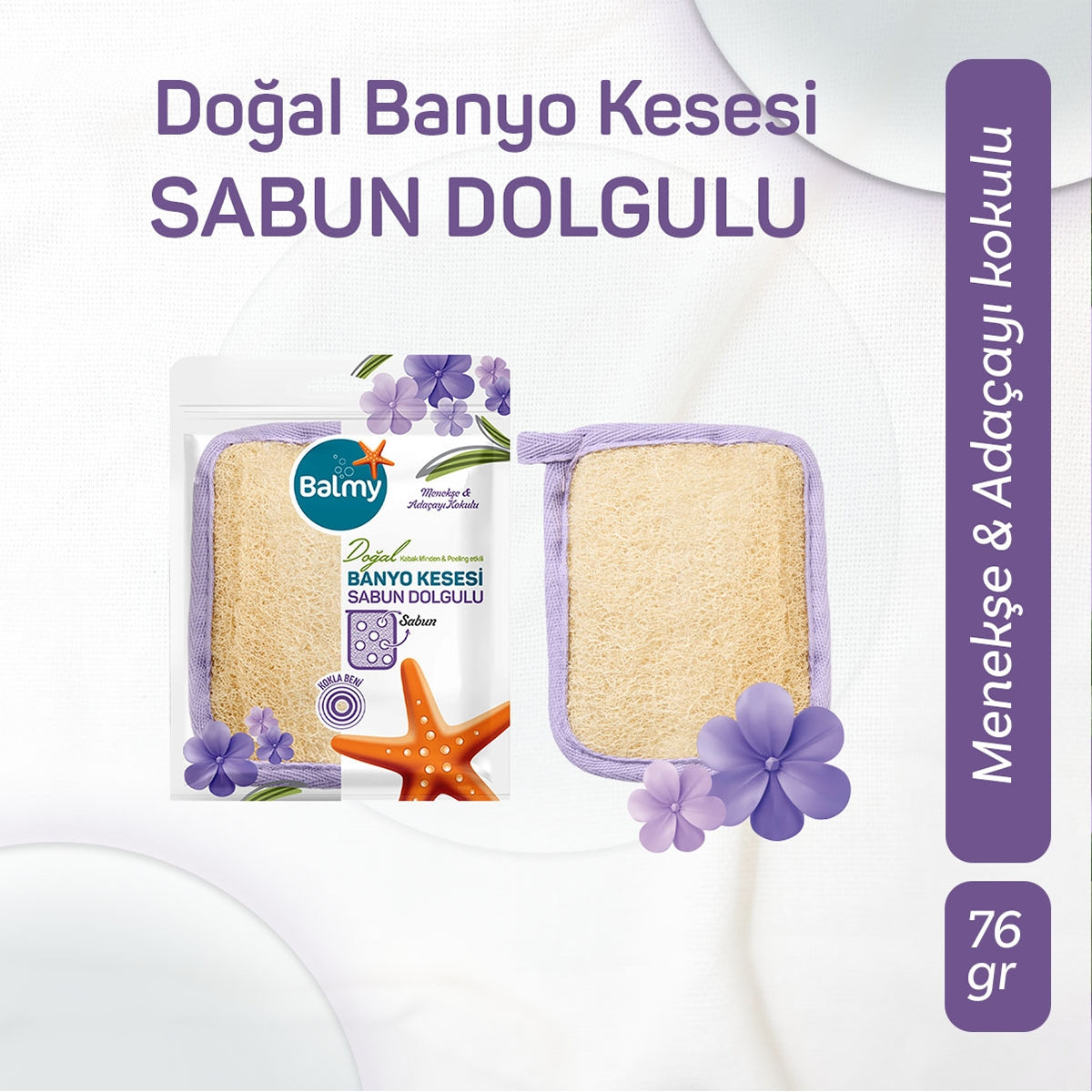 Banyo Kesesi Doğal Sabun Dolgulu