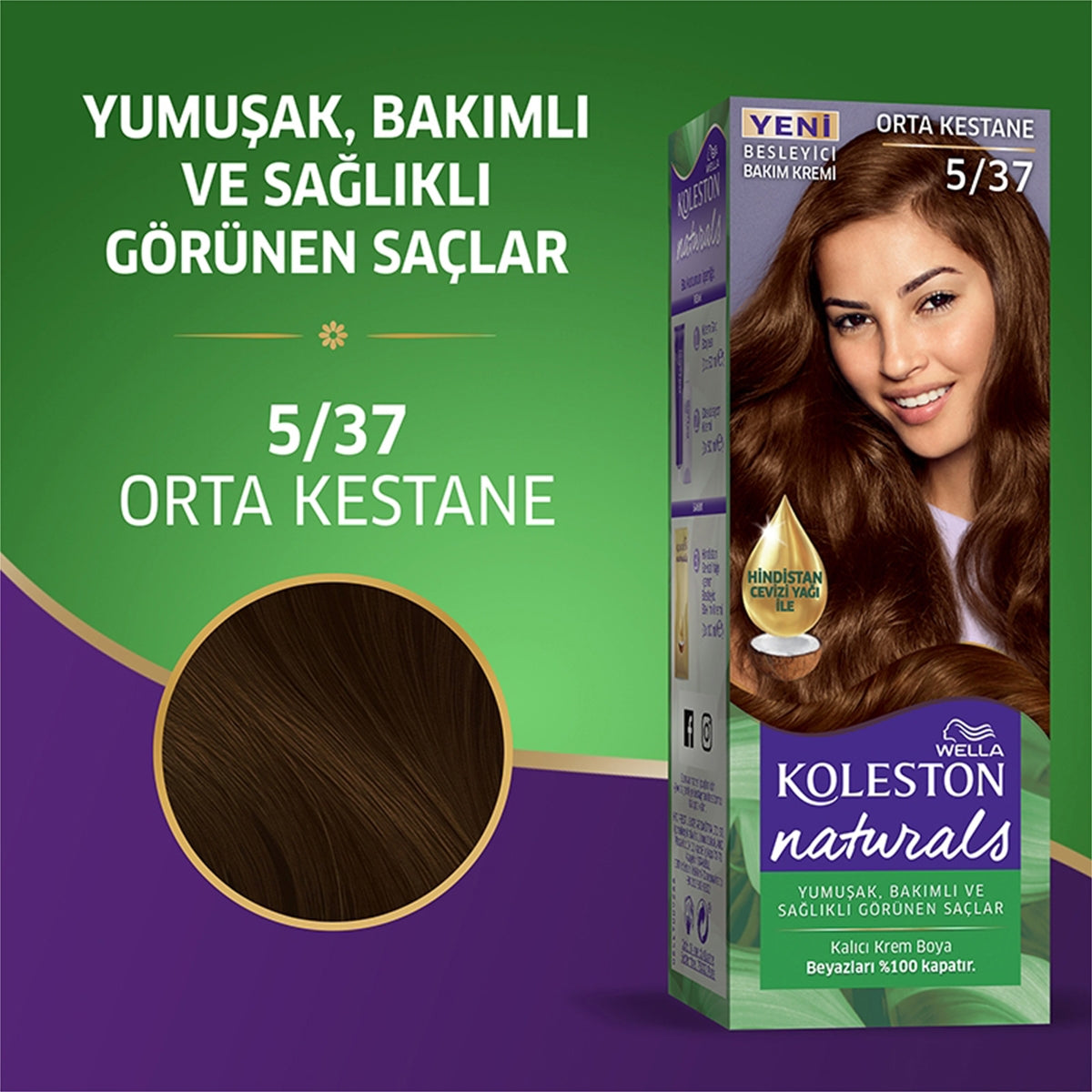 Saç Boyası Orta Kestane 5-37