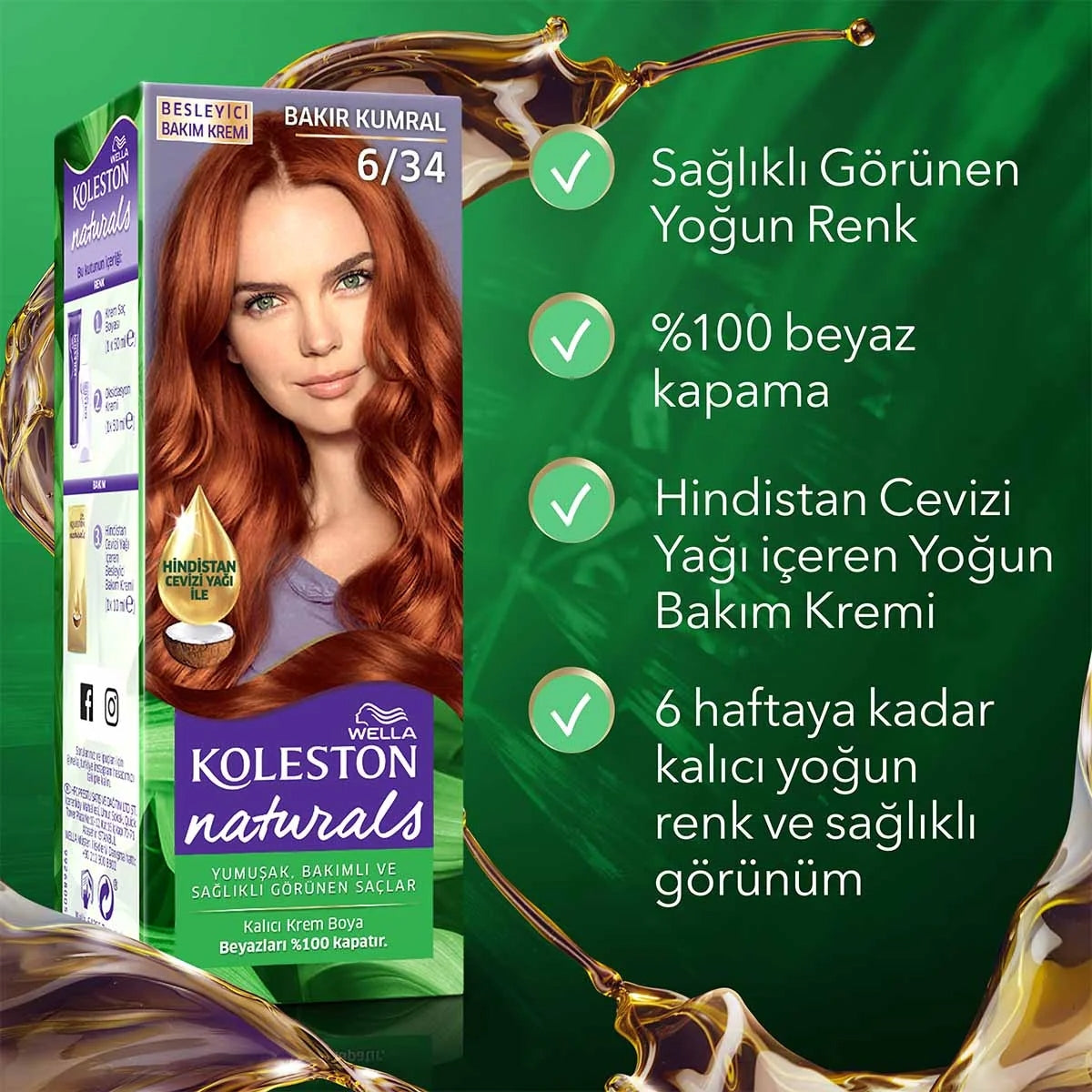 Saç Boyası Bakır Kumral 6-34