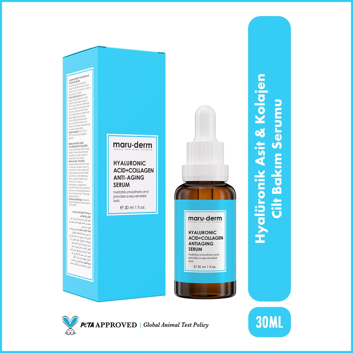 Yüz Bakım Serumu Hyaluronik Asit 30 ml