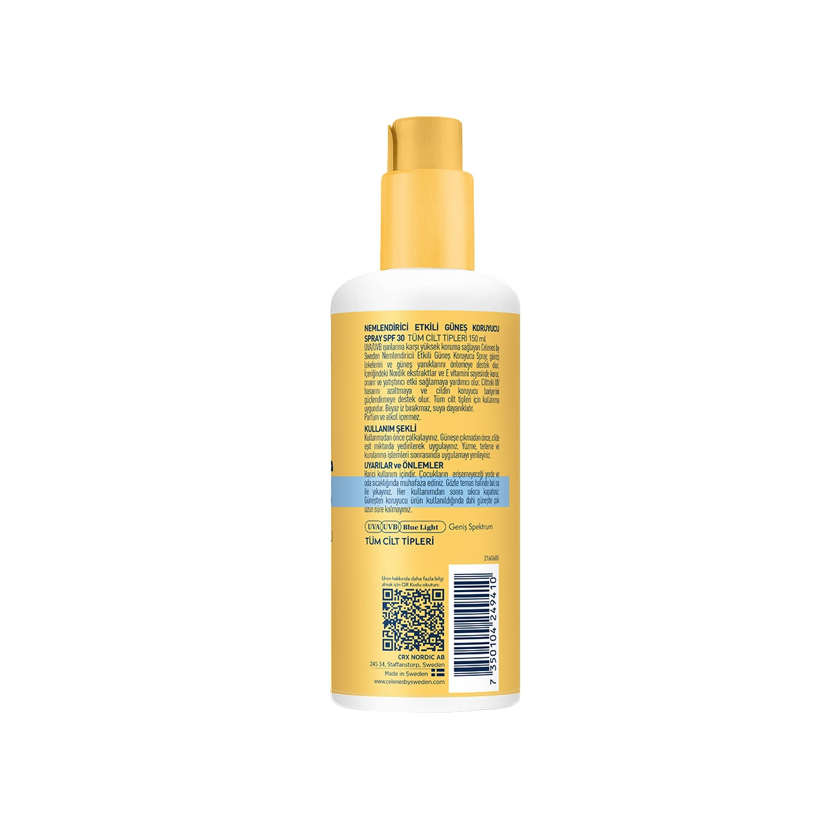 Güneş Koruyucu Losyon Sprey SPF 30 150 ml
