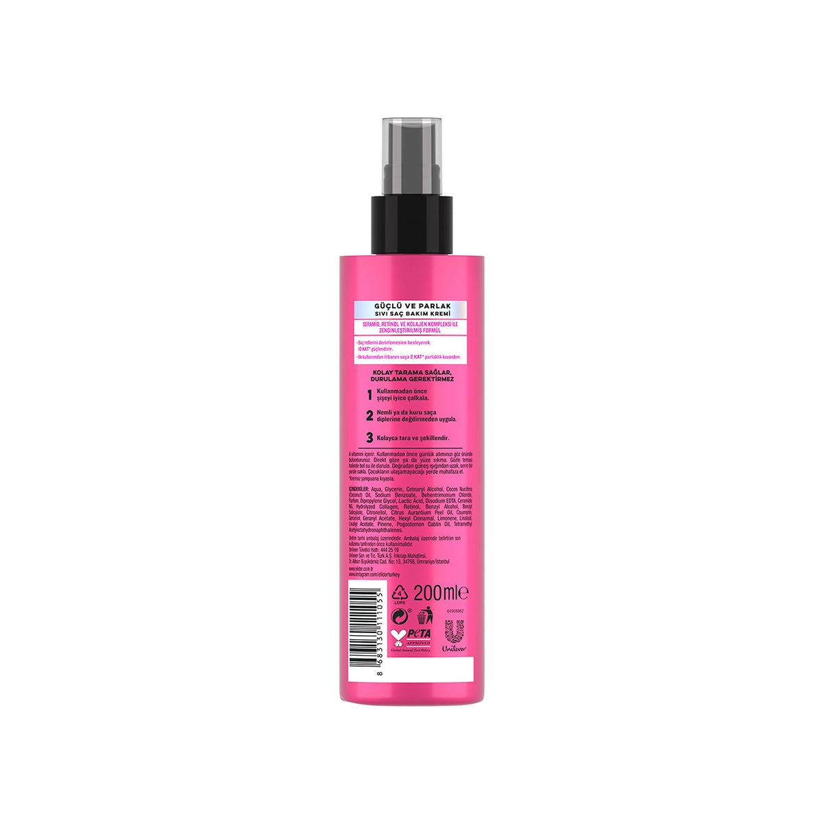 Sıvı Saç Kremi Güçlü Parlak 200 ml