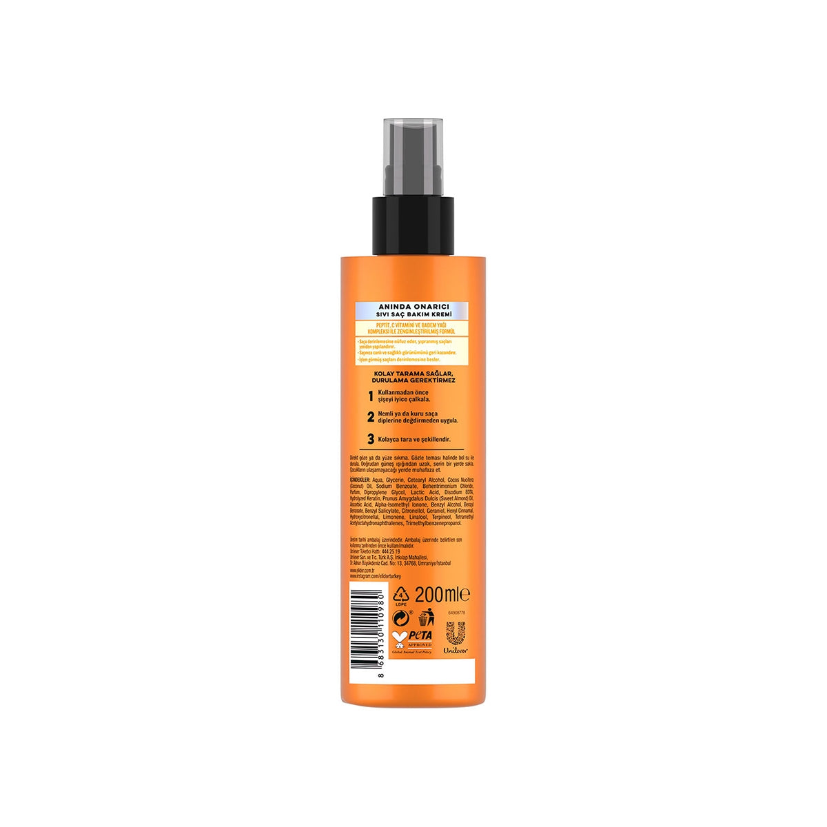 Sıvı Saç Kremi Onarıcı 200 ml