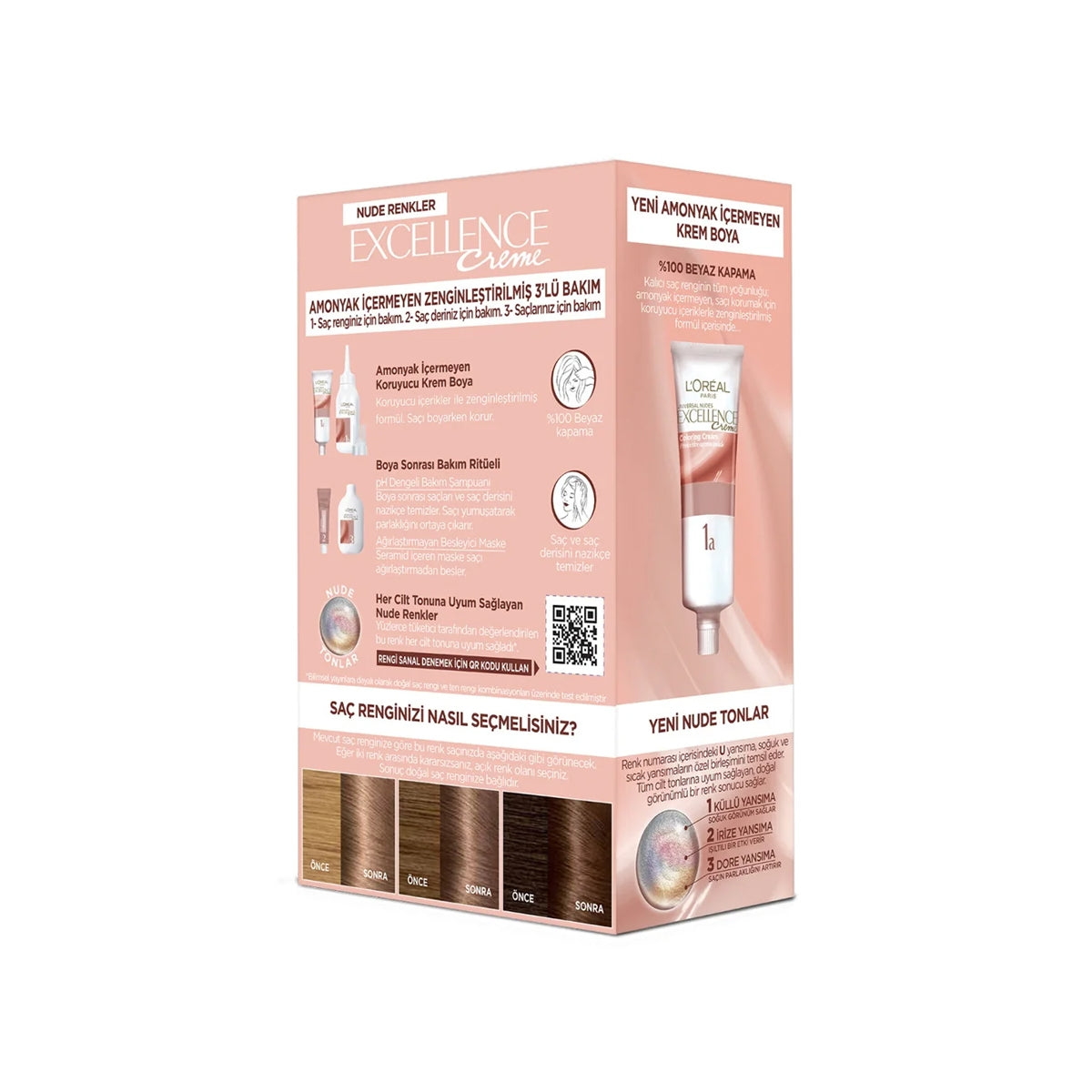 Creme Saç Boyası Set Nude Koyu Kumral 6U