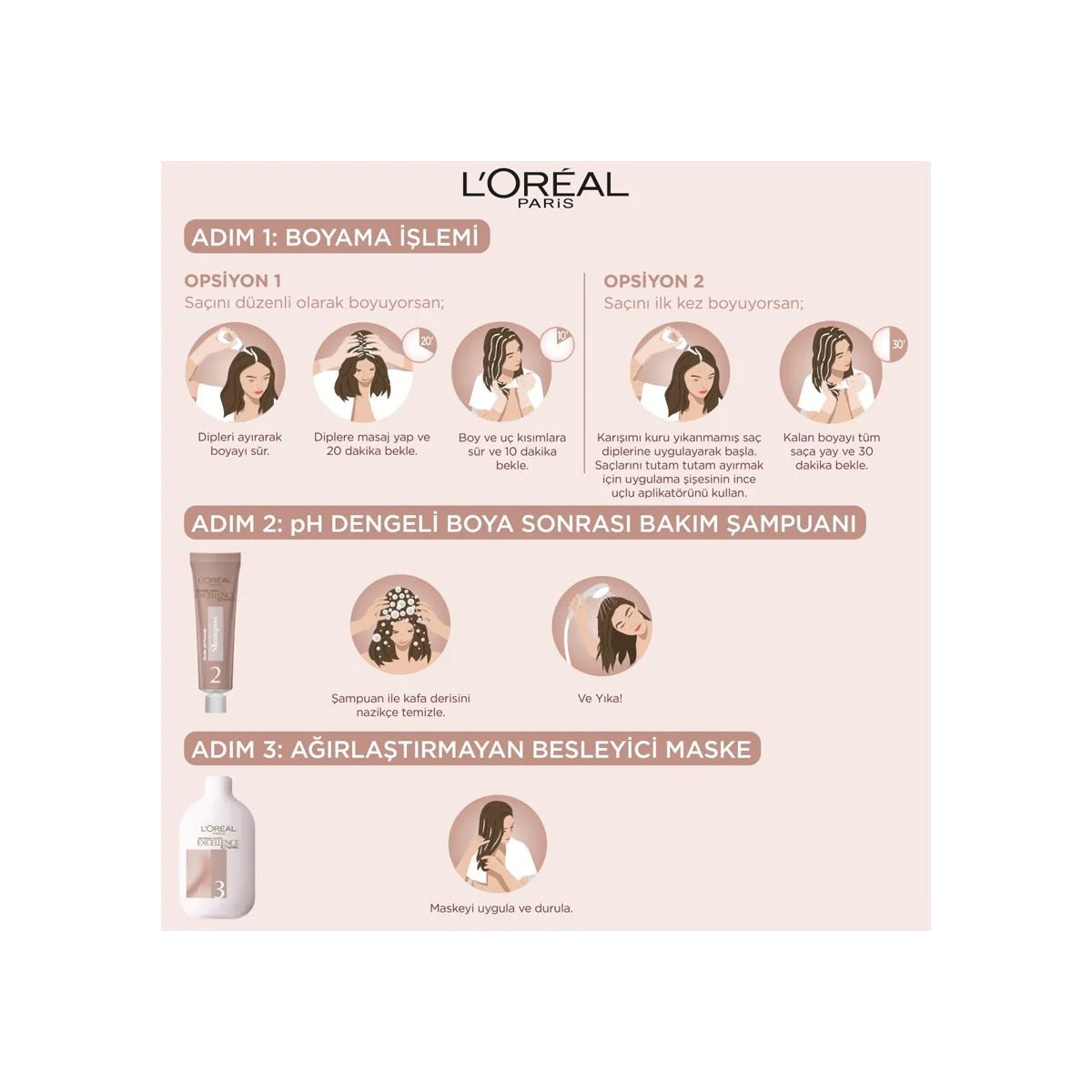 Creme Saç Boyası Set Nude Koyu Kumral 6U