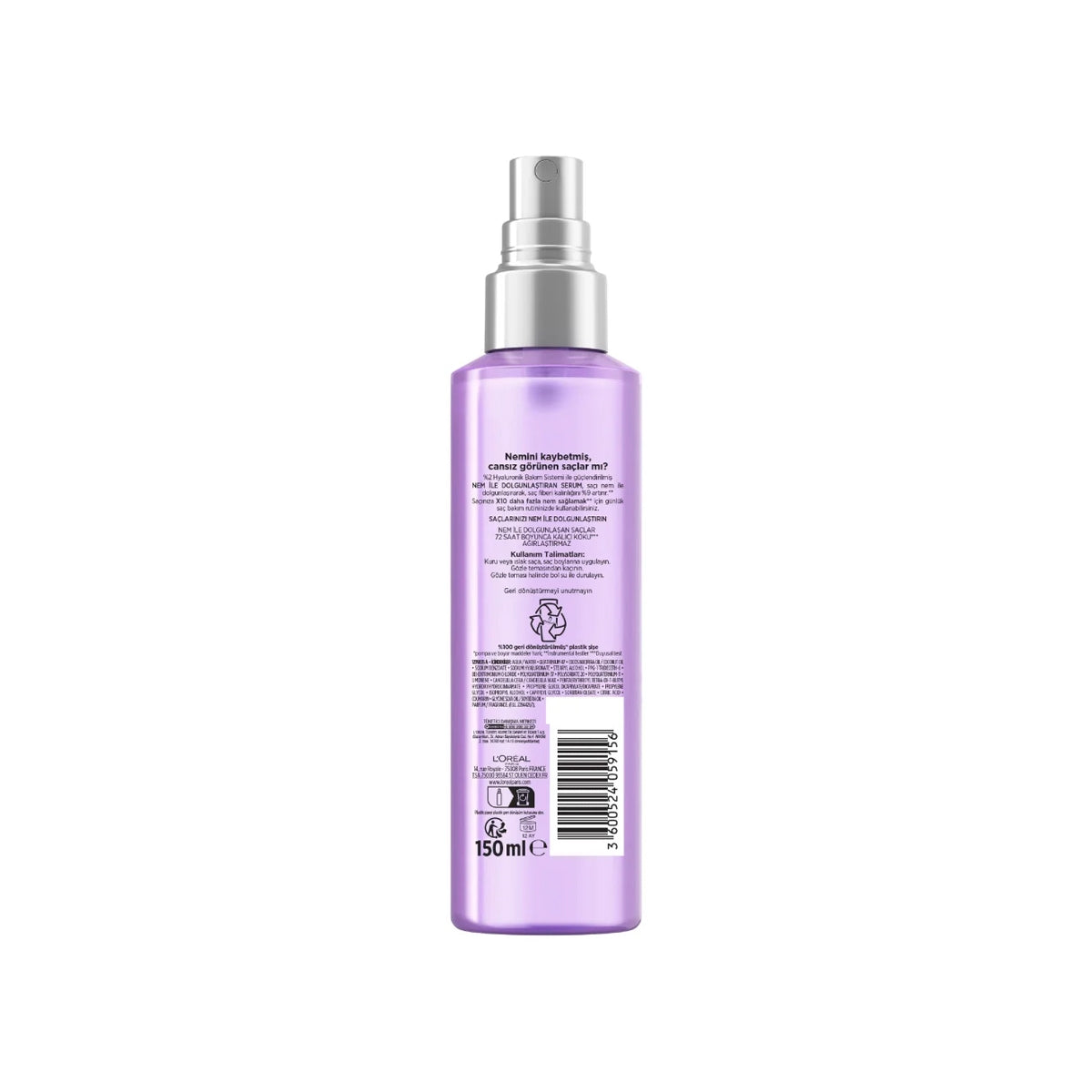 Hydra Hyaluronic Nem İle Dolgunlaştıran Saç Serumu 150 Ml
