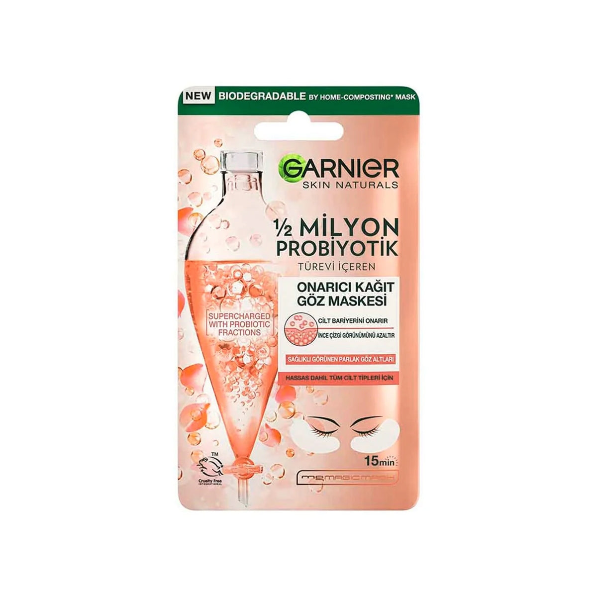 GARNIER SKIN NATURALS Kağıt Göz Maskesi 2 Milyon Probiyotik