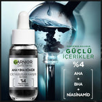 Siyah Serum AHA+BHA Cilt Kusurları Karşıtı Peeling Etkili Serum 30 ml