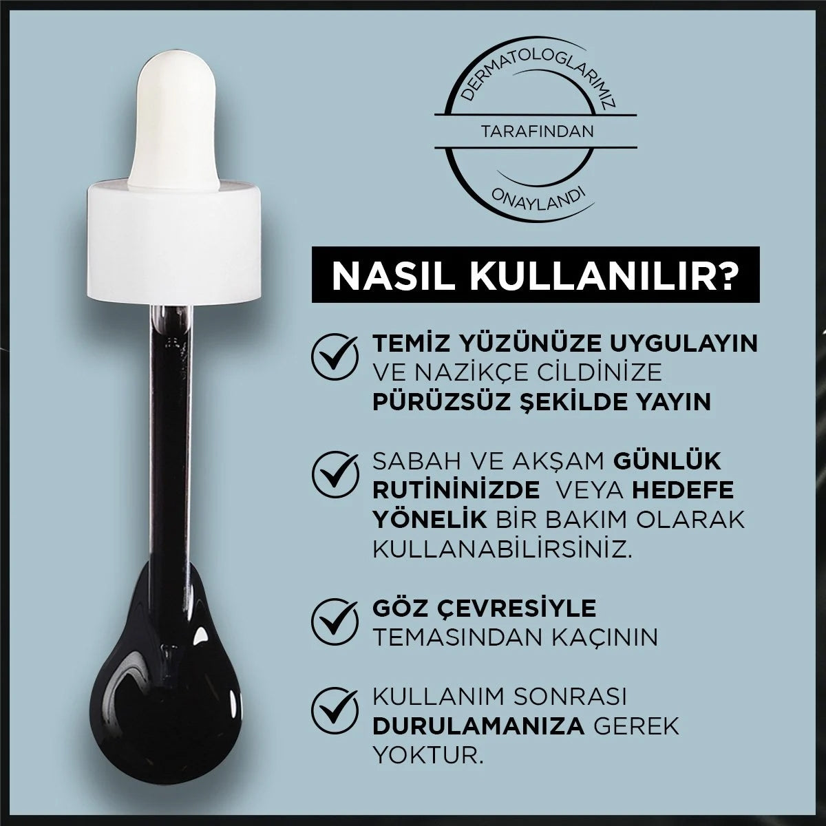 Siyah Serum AHA+BHA Cilt Kusurları Karşıtı Peeling Etkili Serum 30 ml