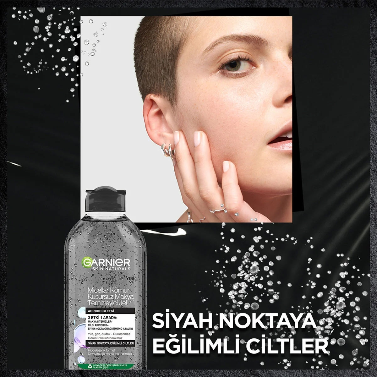 Micellar Makyaj Temizleme Jeli Kömür 400 ml
