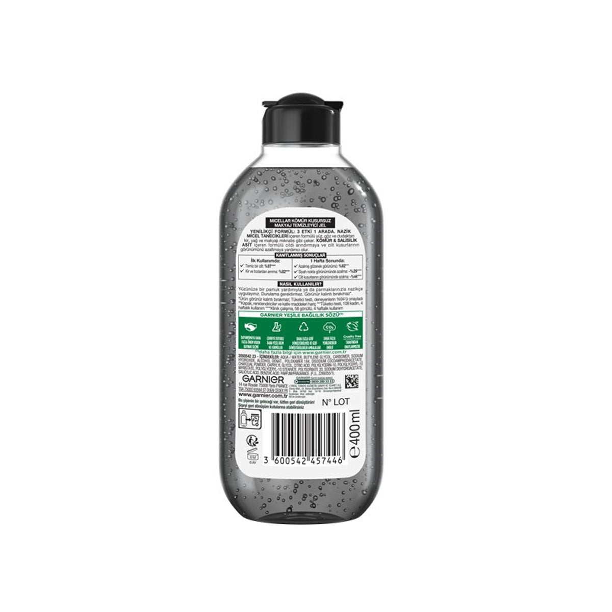 Micellar Makyaj Temizleme Jeli Kömür 400 ml