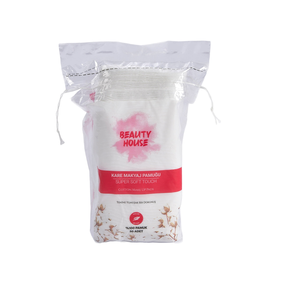 Beauty House Kare Pamuk 50 Adet