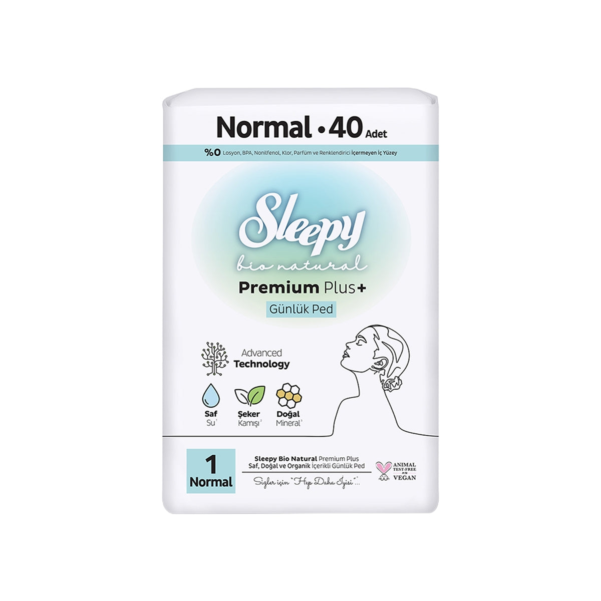 SLEEPY Bio Natural Günlük Ped Normal 40'lı