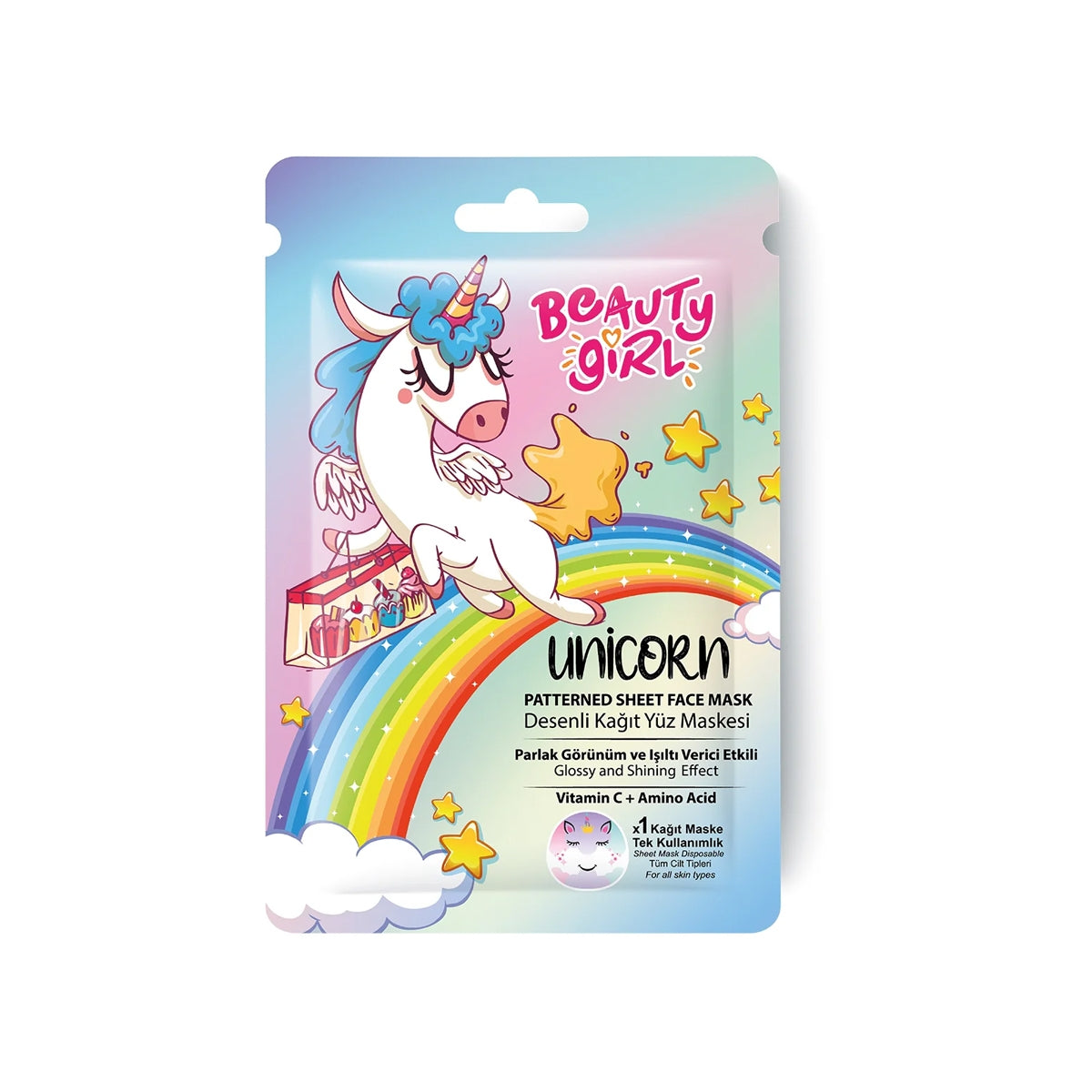 Kağıt Yüz Maskesi Unicorn 20 ml