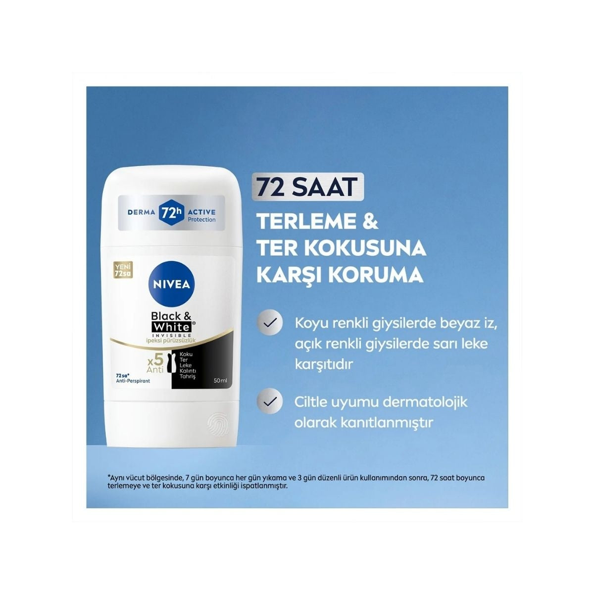 Black and White İpeksi Pürüzsüzlük Kadın Stick 50 ml