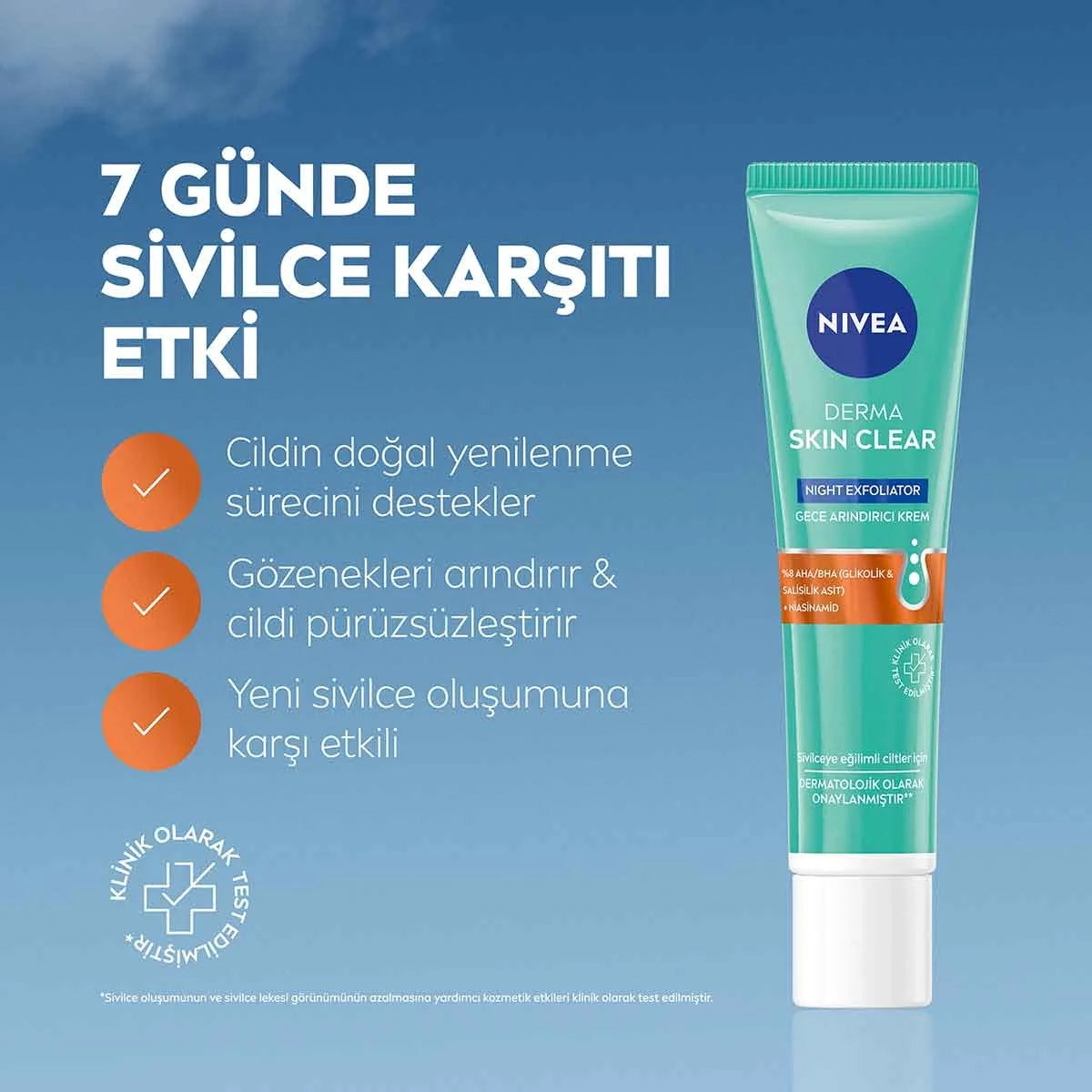 Derma Skin Clear Gece Arındırıcı Krem 40 ml