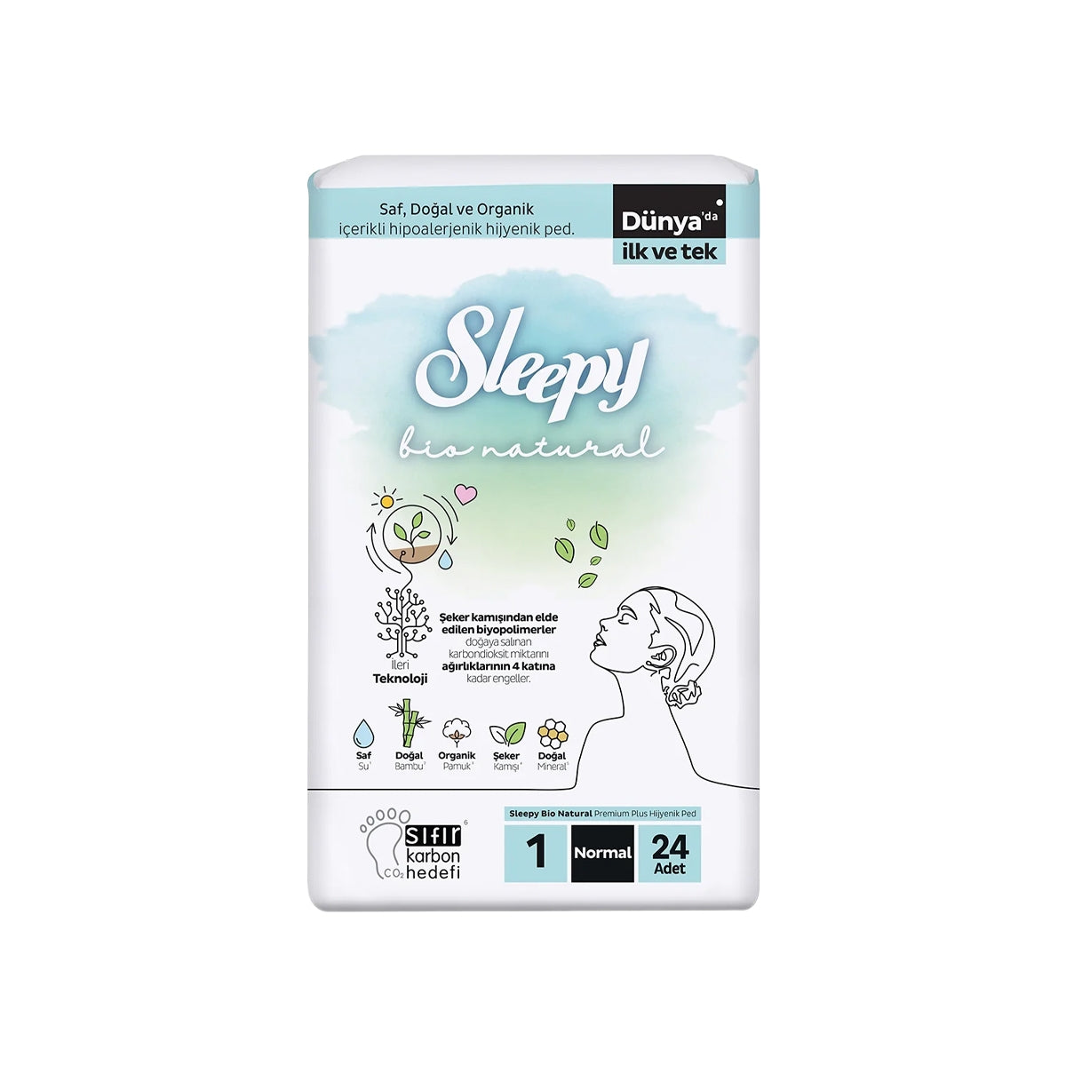 Hijyenik Ped Bio Natural Süper Ekonomik Normal 24'lü