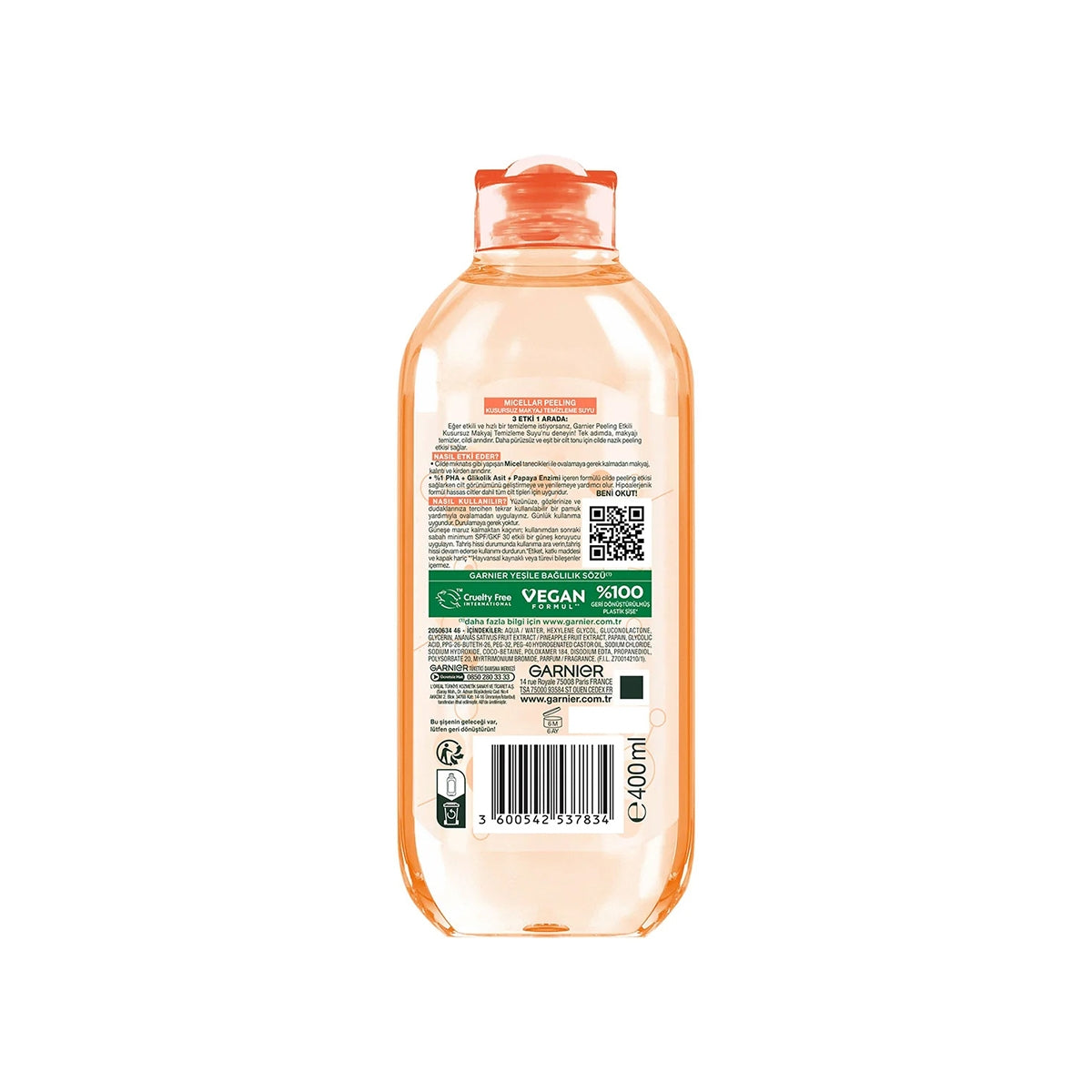 Micellar Makyaj Temizleme Suyu Peeling Etkili 400 ml