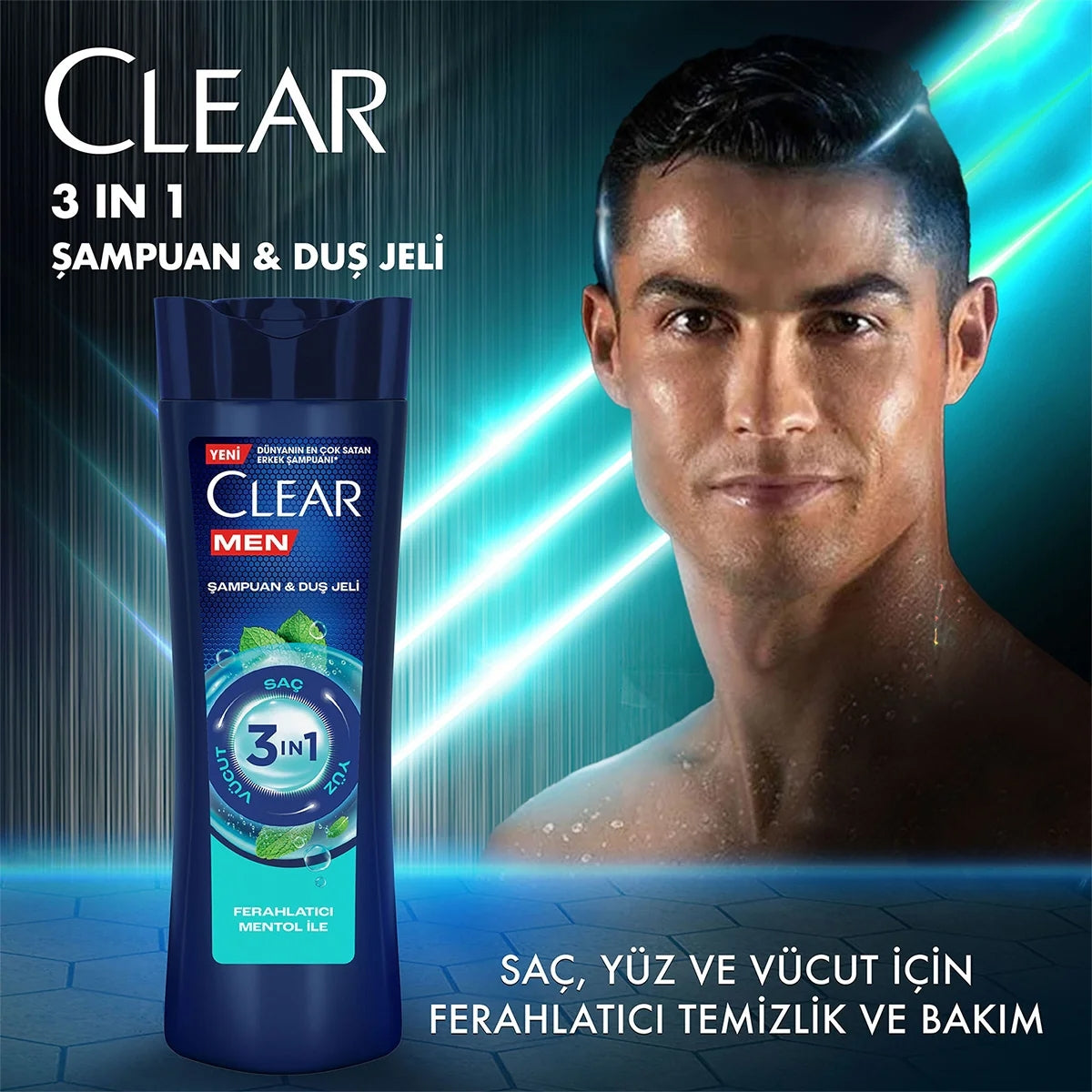 Ferahlatıcı Mentollü Duş Jeli ve Şampuan 350 ml