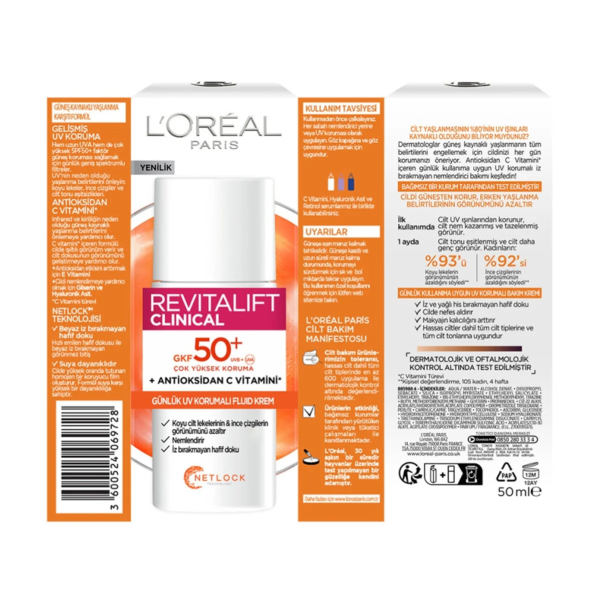 Revitalift Clinical Yüz Kremi SPF50 50 ml