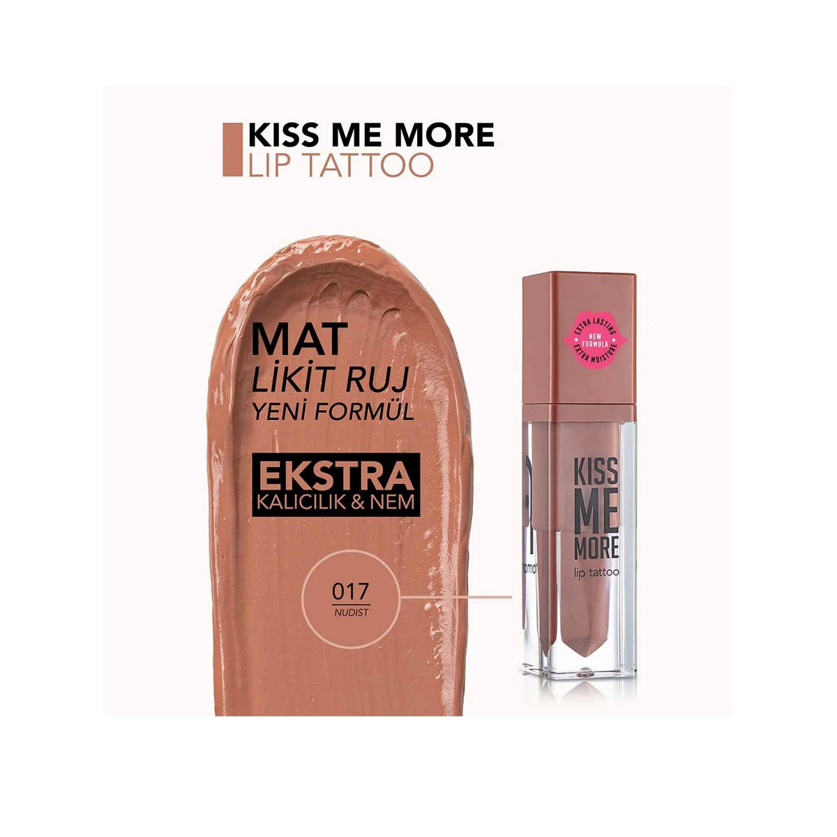 Ruj Kiss Me More 017 Nudis 3,8ml


