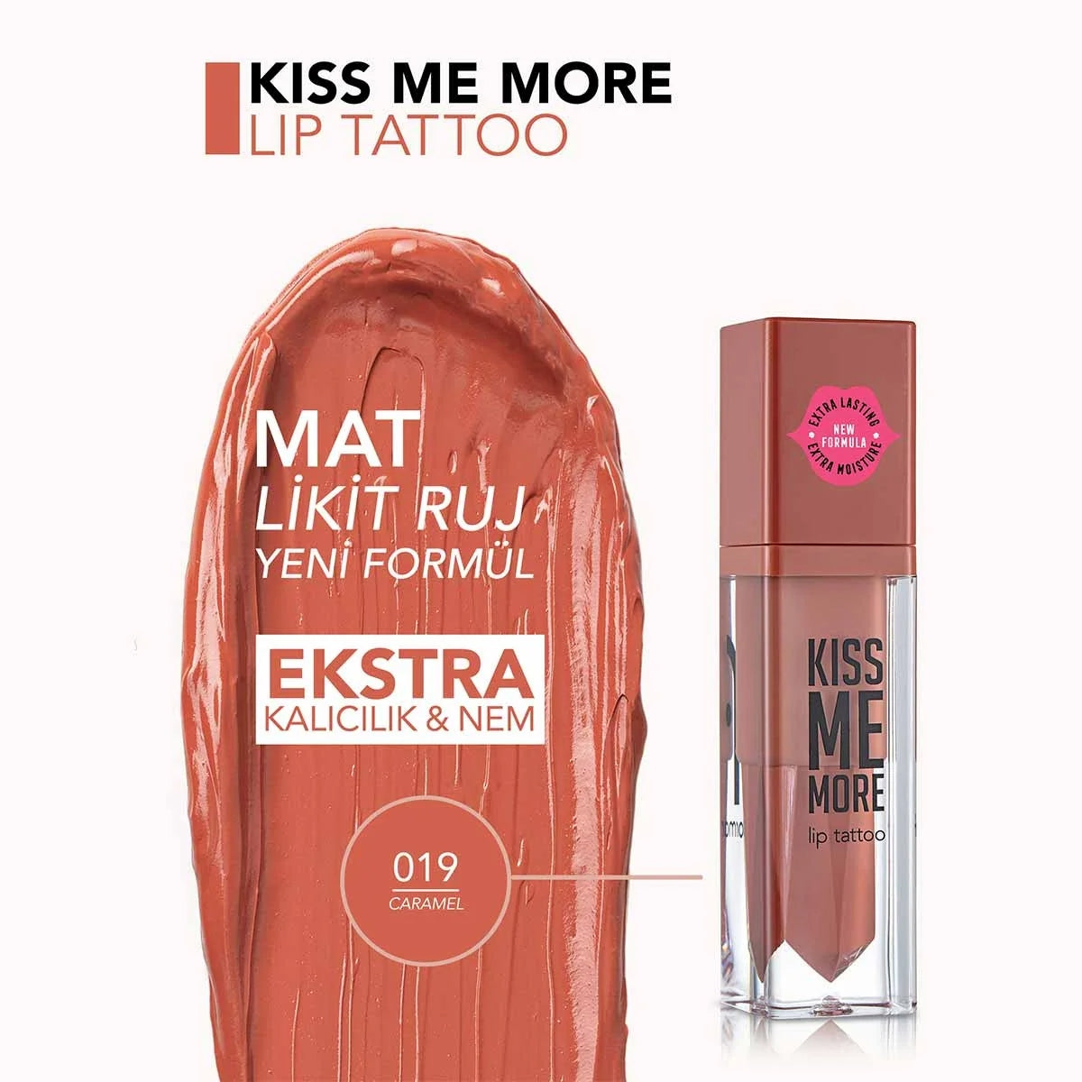 Ruj Kiss Me More 019 Caramel 3,8ml



