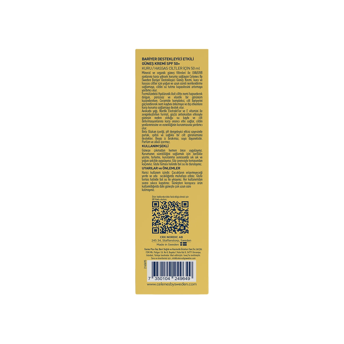 Güneş Kremi Kuru ve Hassas Ciltler SPF50 50 ml