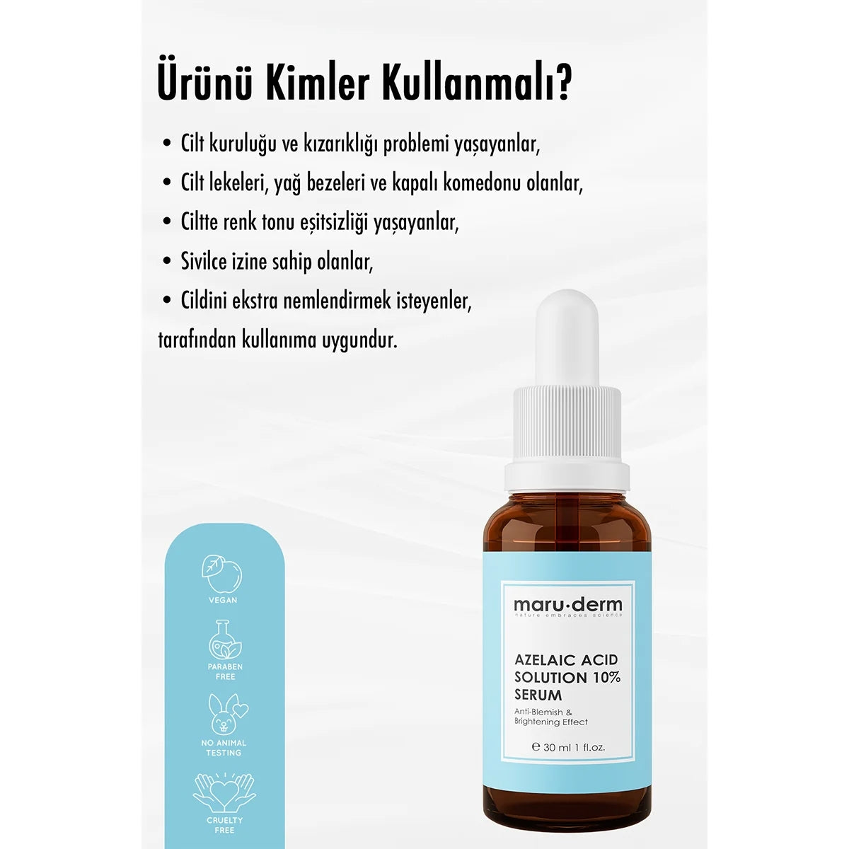 Yüz Bakım Serumu %10 Azelaik Asit 30 ml
