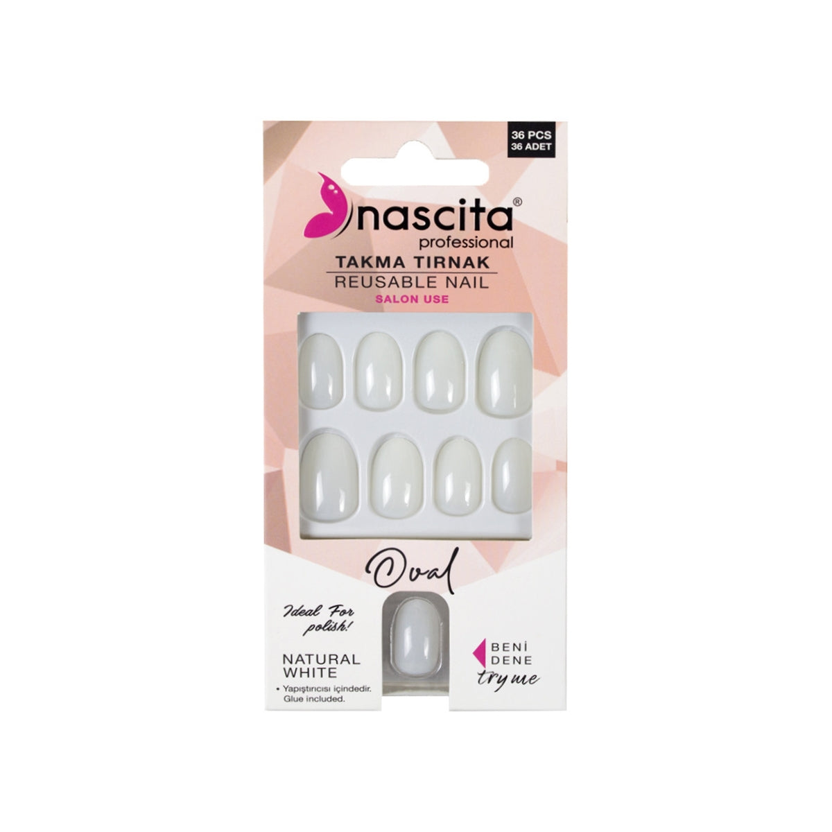 Oval Natural 36'lı Takma Tırnak