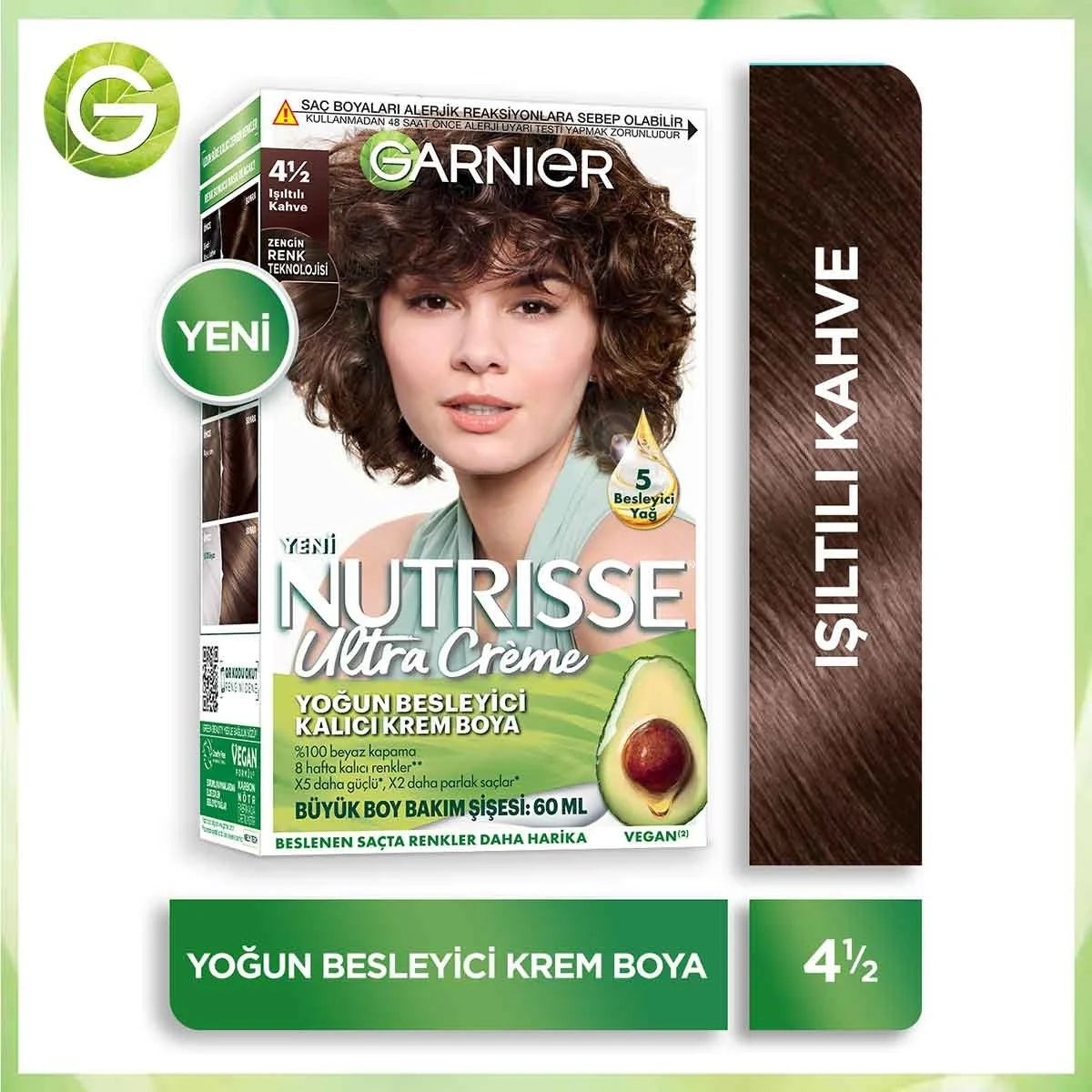 Saç Boyası Nutrısse Ultra Creme Isıltılı Kahve 4:1-2
