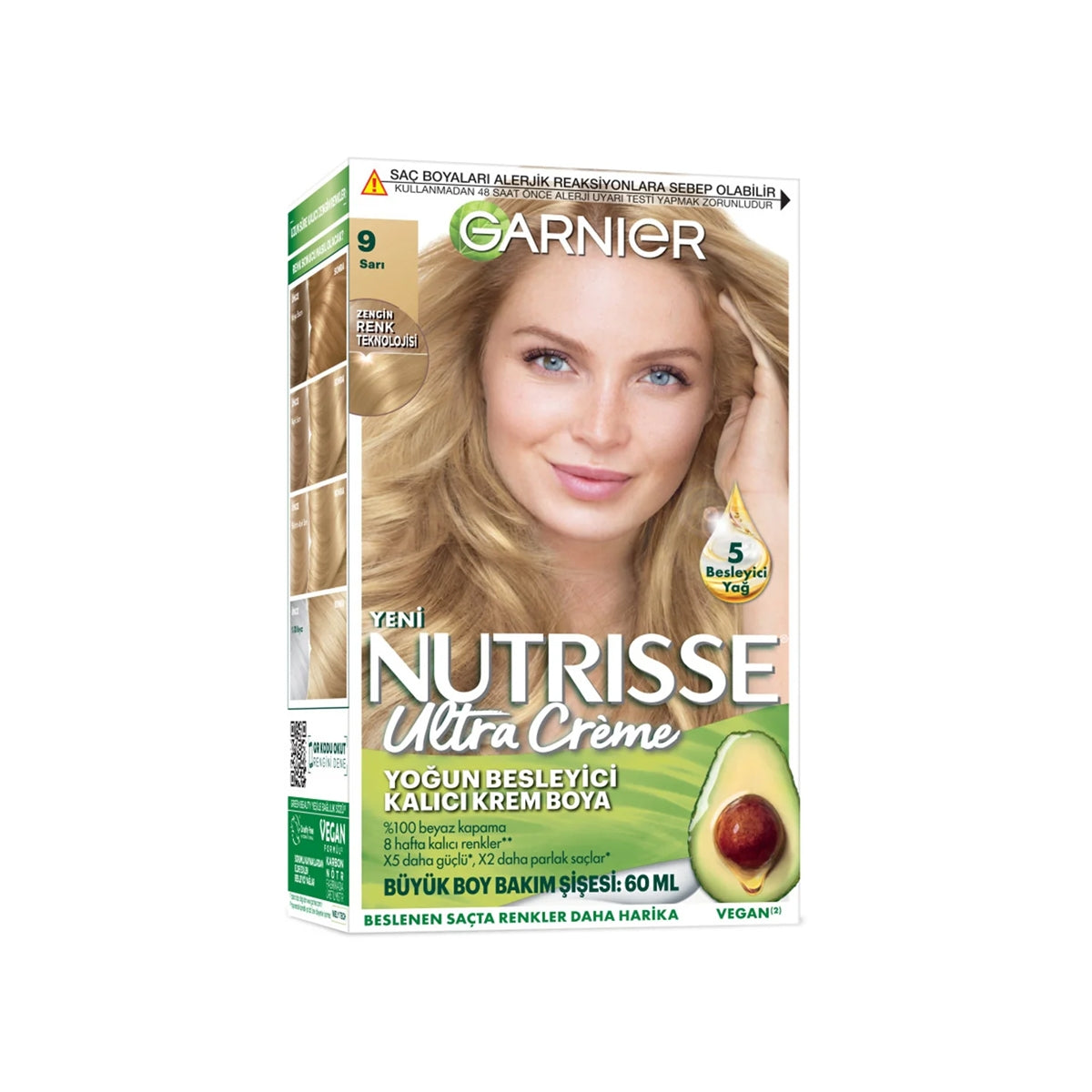 Saç Boyası Nutrısse Ultra Creme Sarı 9