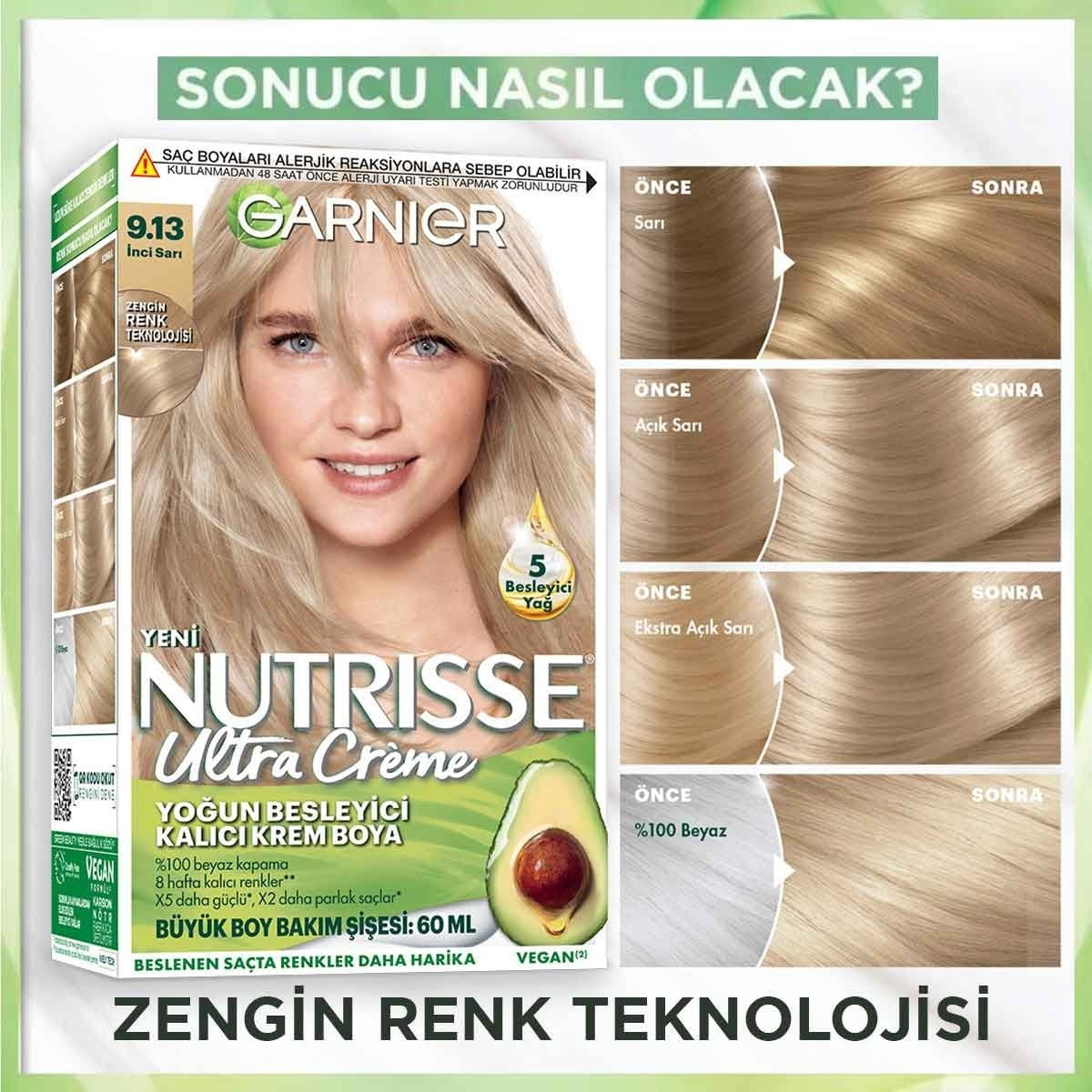 Saç Boyası Nutrısse Ultra Creme Incı Sarı 9-13