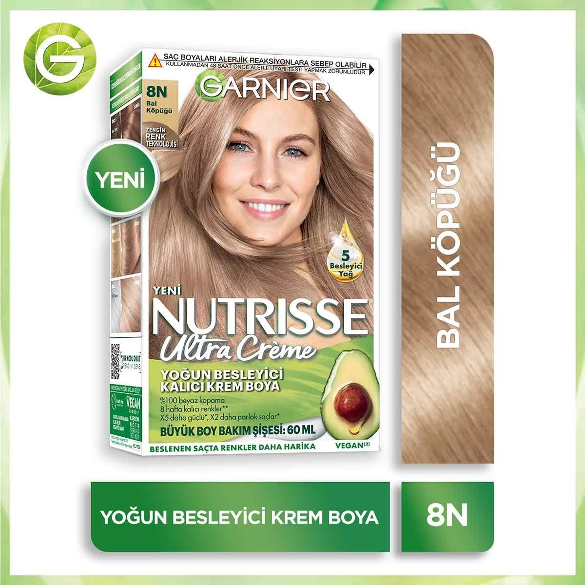 Saç Boyası Nutrısse Ultra Creme Bal Köpüğü 8N
