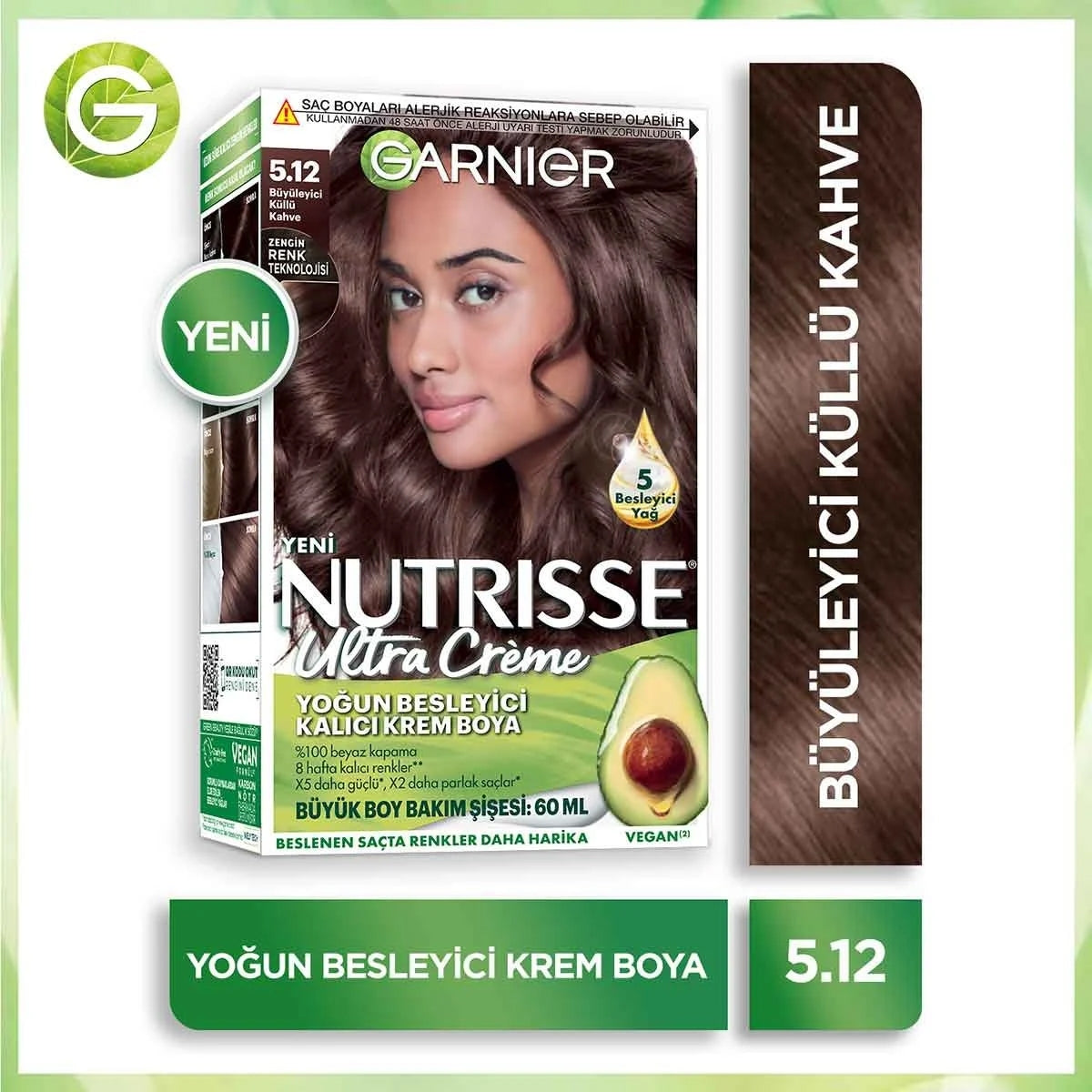 Saç Boyası Nutrısse Ultra Creme Küllü Kahve 5-12