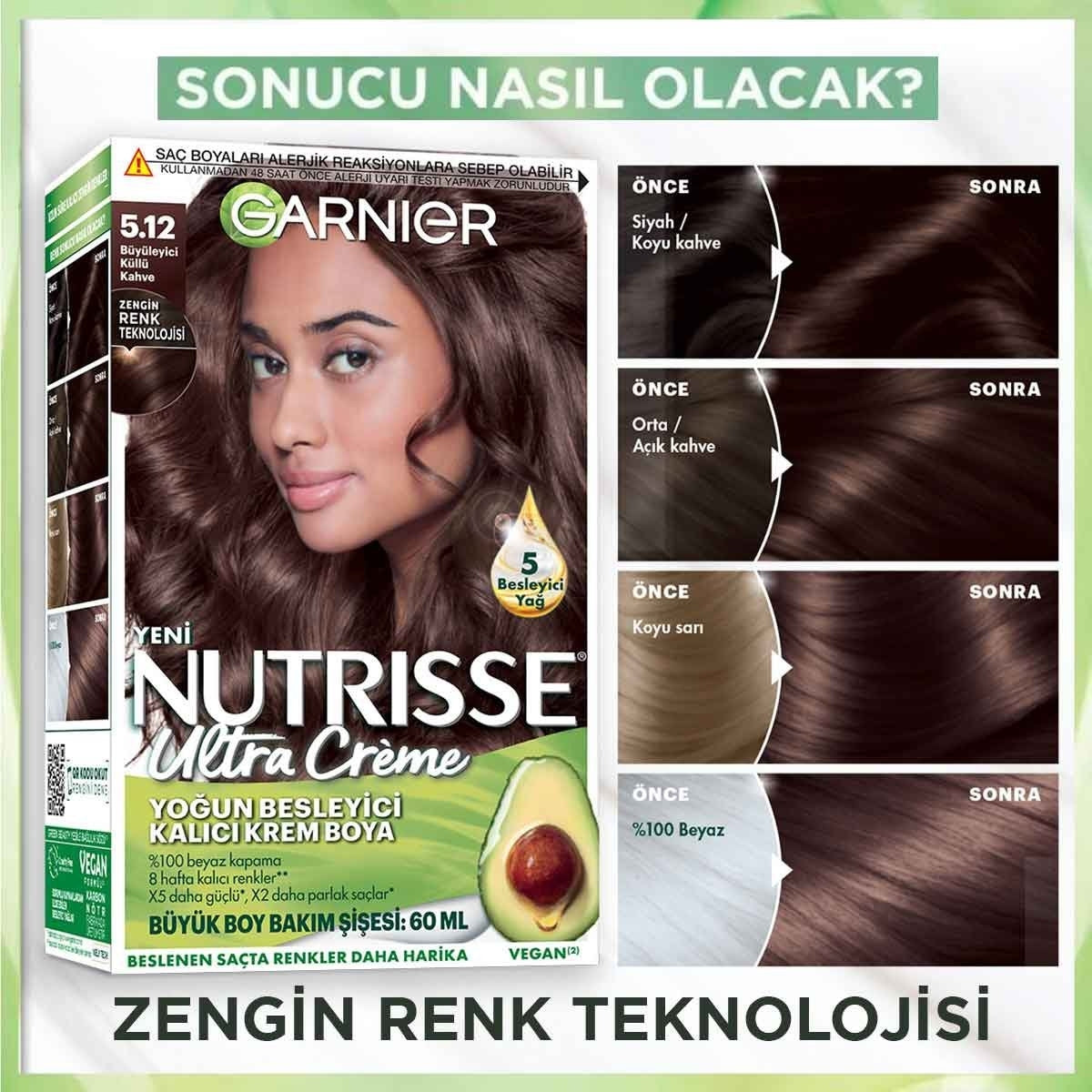 Saç Boyası Nutrısse Ultra Creme Küllü Kahve 5-12
