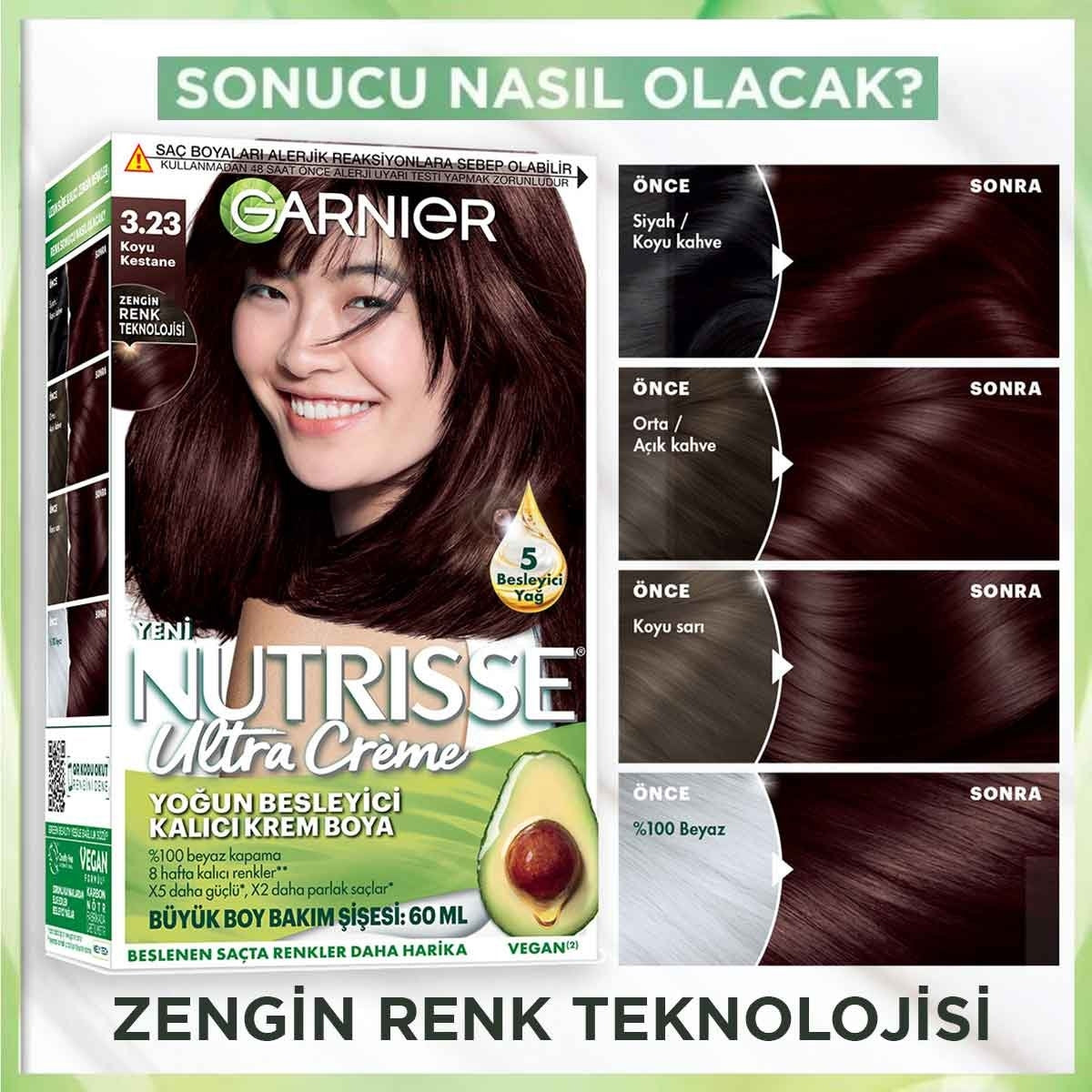 Saç Boyası Nutrısse Ultra Creme Koyu Kestane 3-23