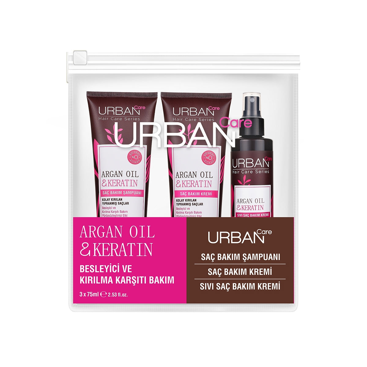 Şampuan + Saç Kremi+Saç Maskesi Set Argan 225 ml