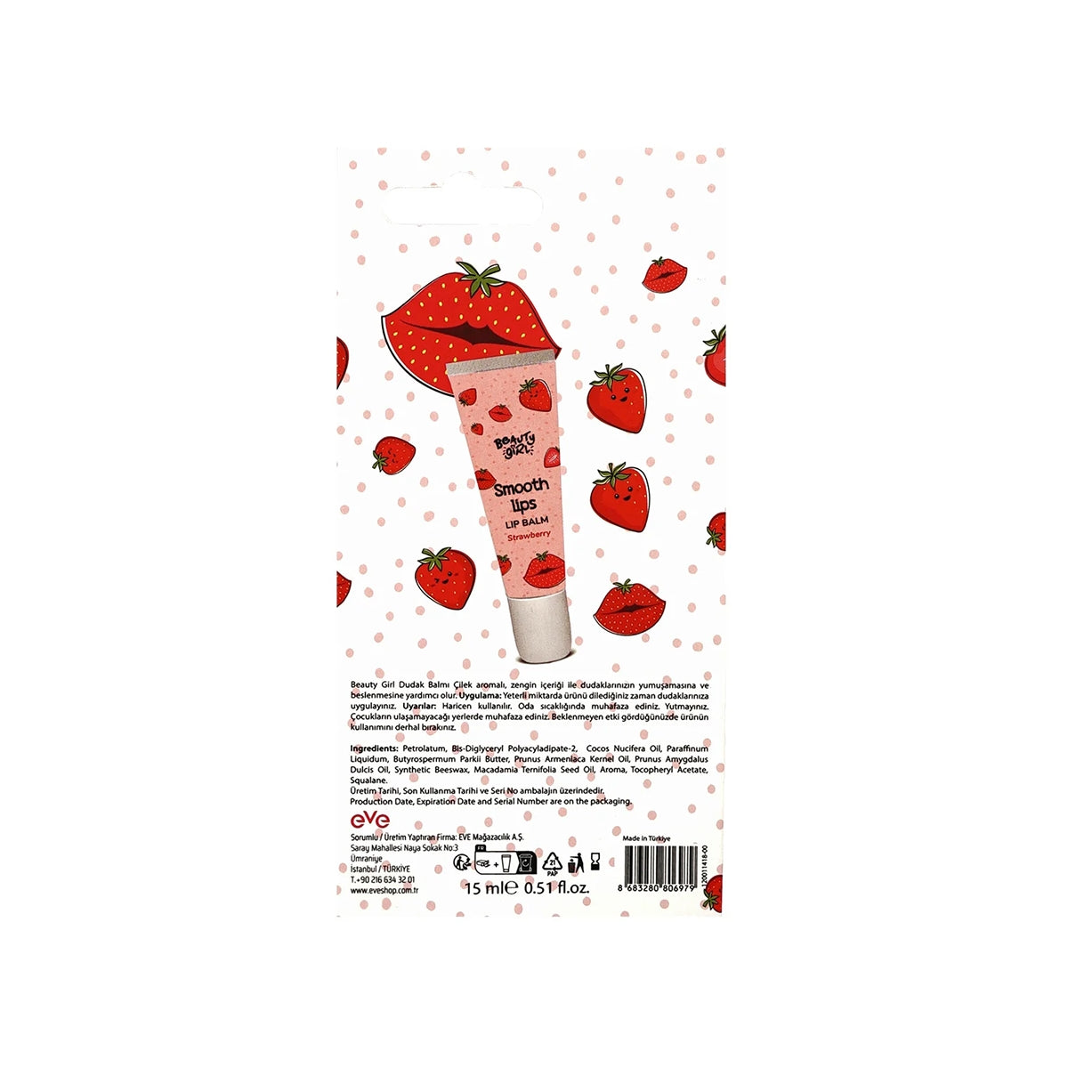 Lip Balm Çilek 15 ml
