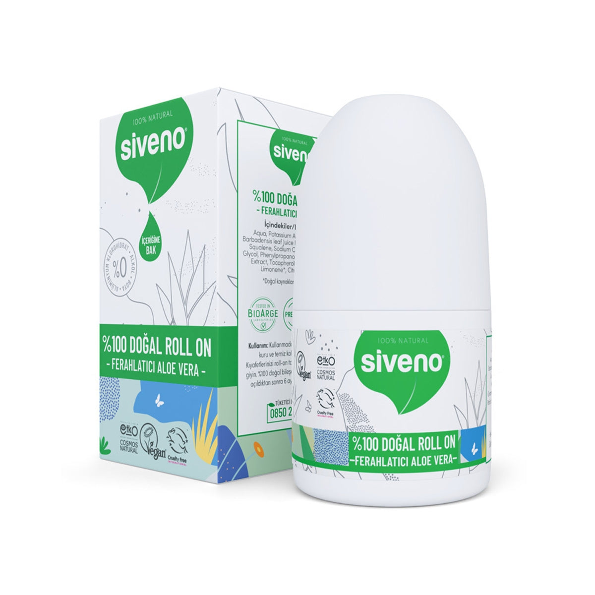 Doğal Roll On Unisex Aloe Vera 50 ml