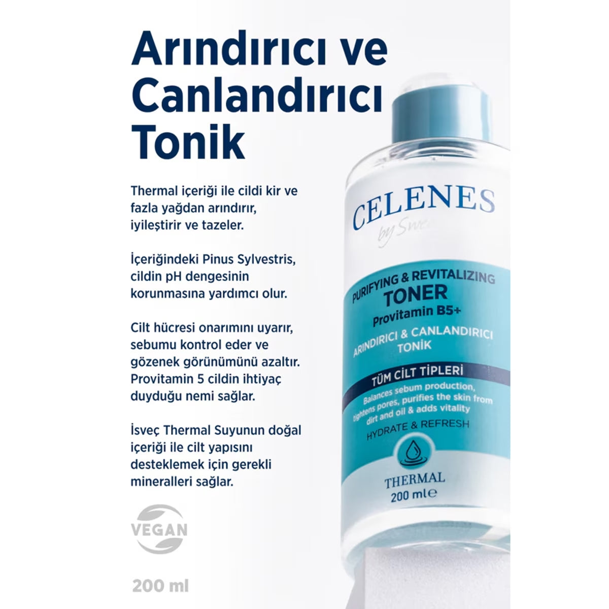 Thermal Arındırıcı ve Canlandırıcı Yüz Bakım Toniği 200 ml