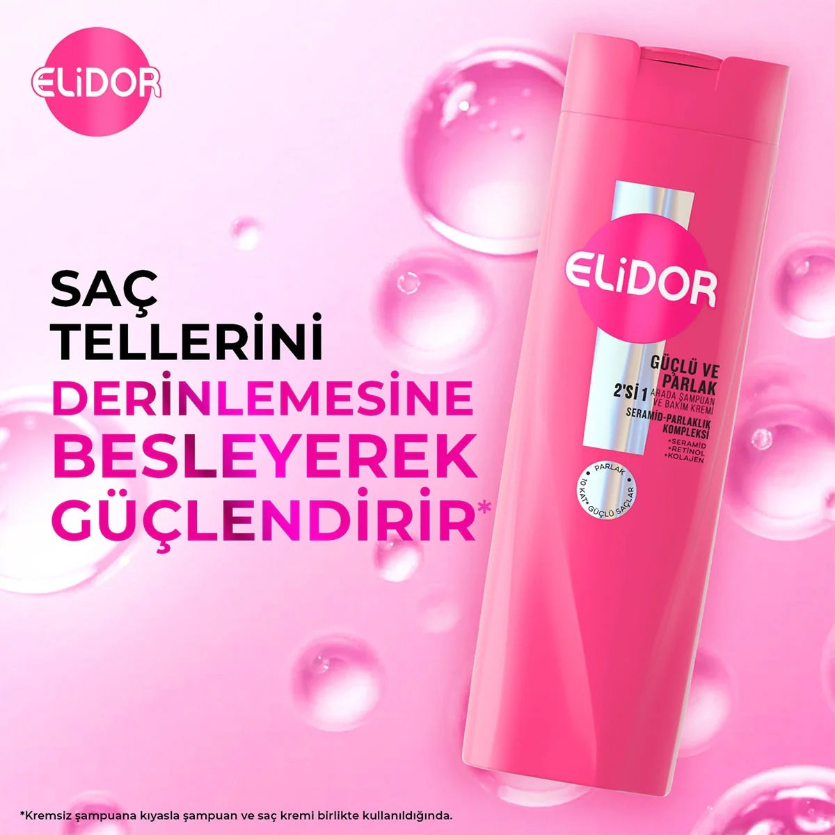 Güçlü ve Parlak Şampuan ve Saç Bakım Kremi 2’si 1 Arada 400 ml