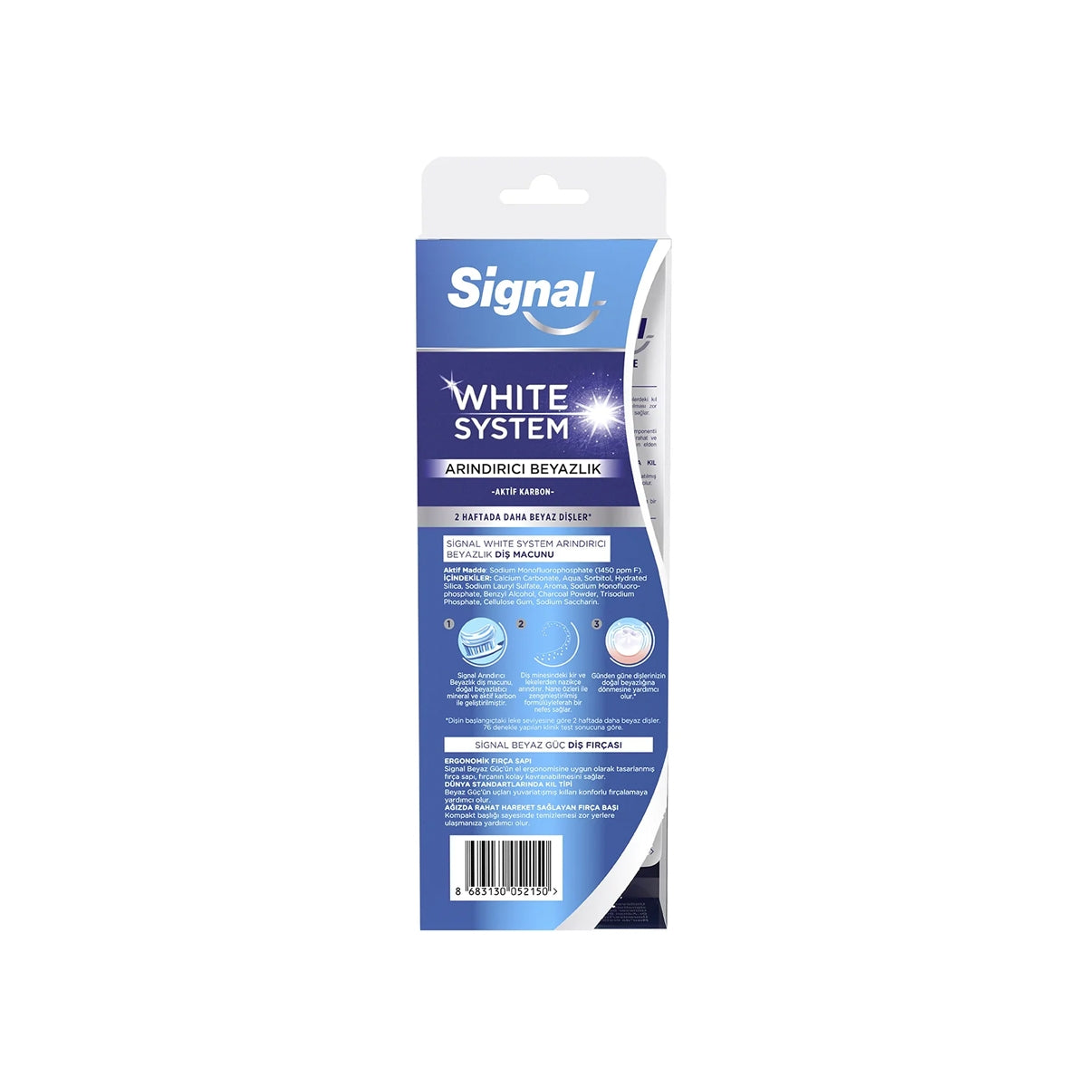 DİŞ MACUNU WHITE SYSTEM 75ML + DIŞ FIRÇASI
