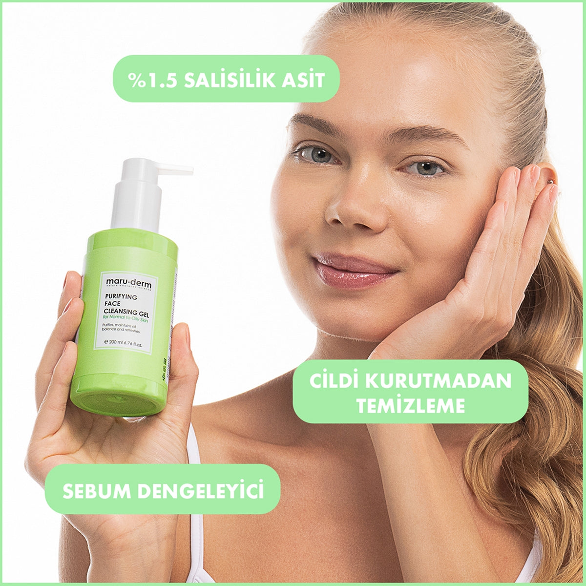 Karma Ve Yağlı Ciltlere Özel Salisilik Asit Yüz Temizleme Jeli 200 ml