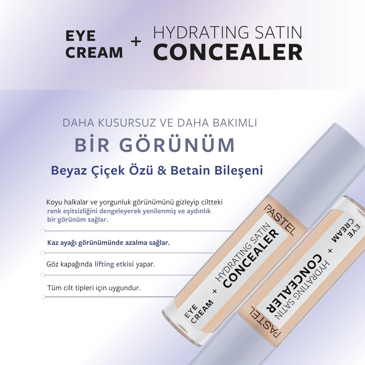 Make Up To Skin Care Hydrating Göz Altı Kapatıcı ve Göz Kremi 62 Ivory
4,2 ml