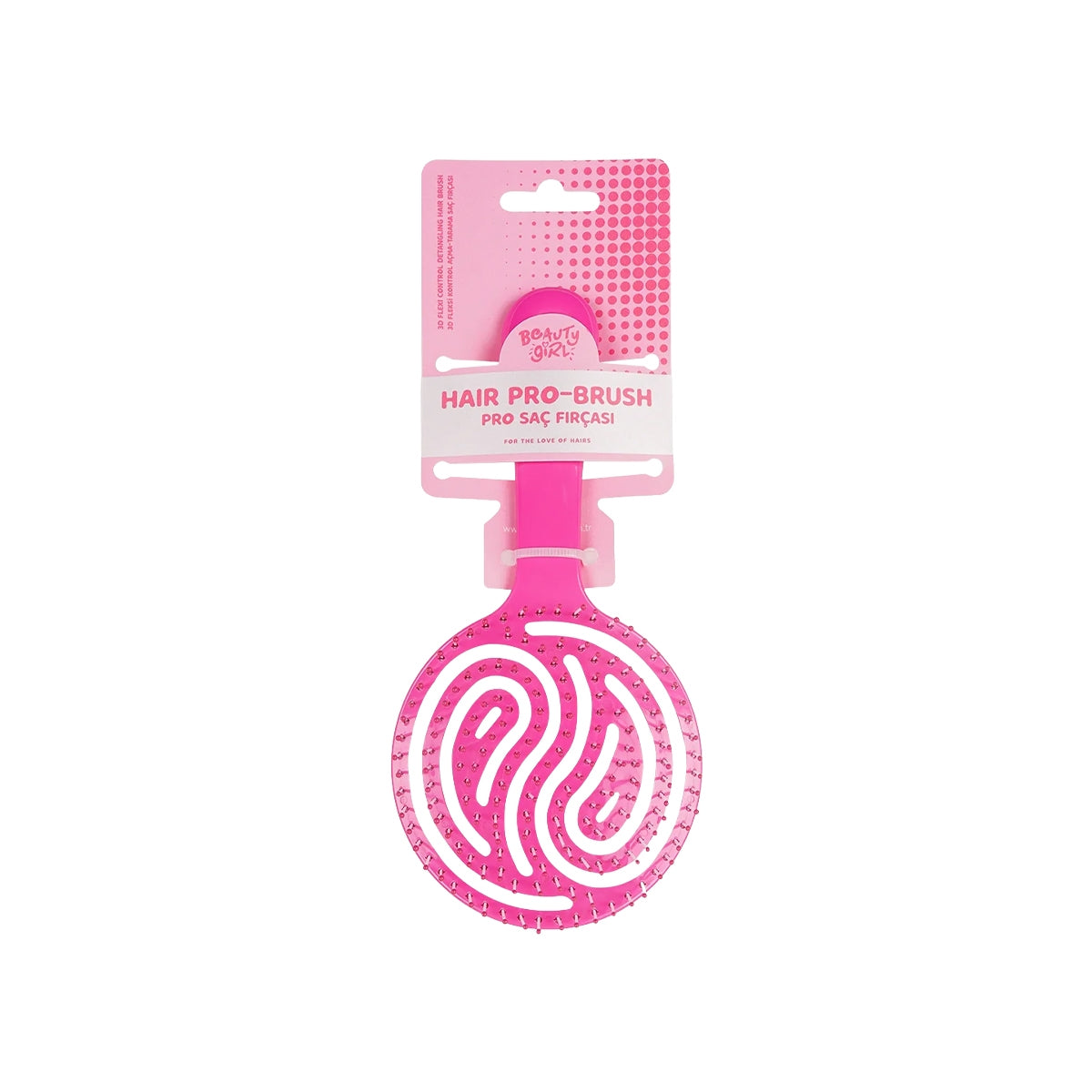 Saç Tarağı Üç Boyutlu Pink