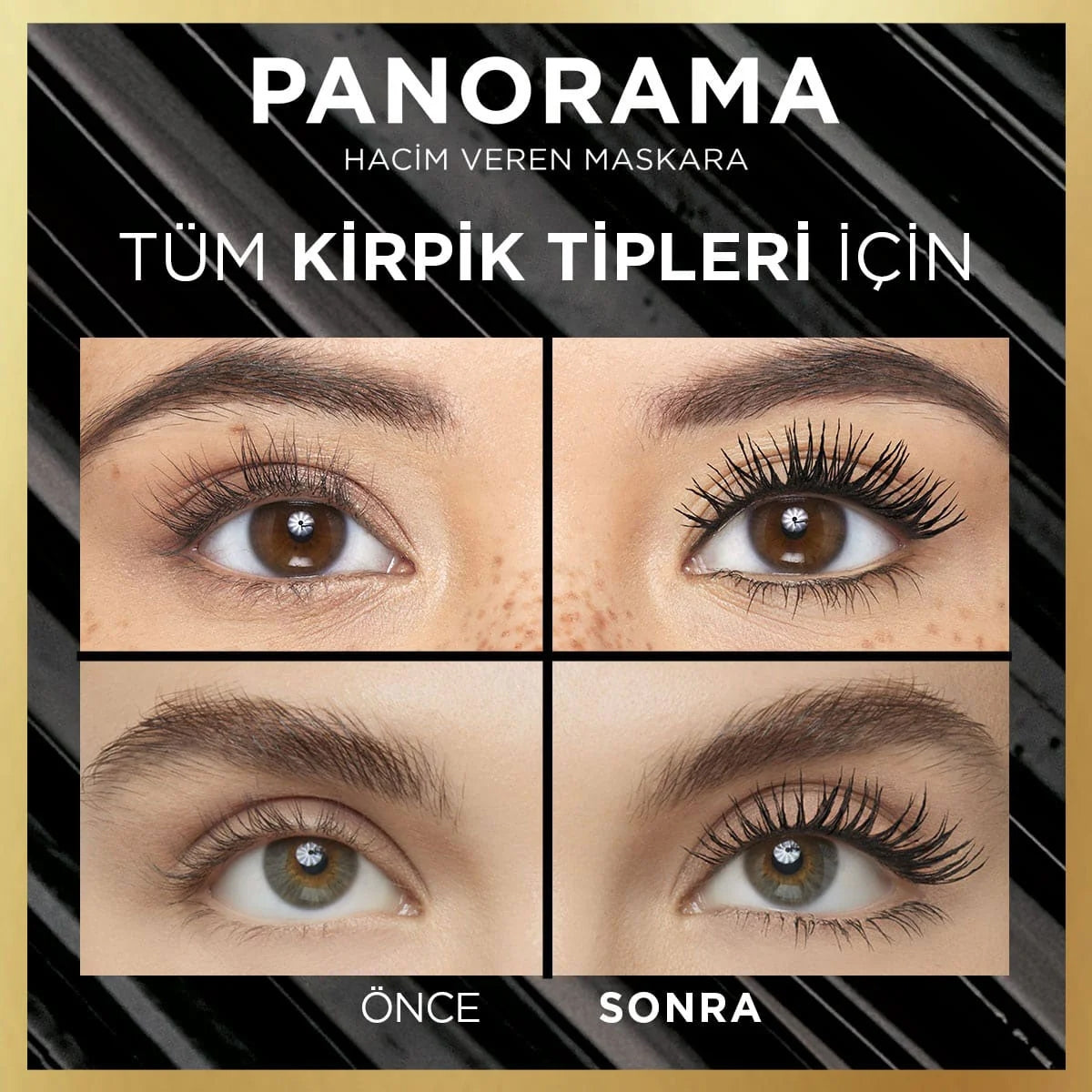 Panorama Hacim Veren Maskara Siyah